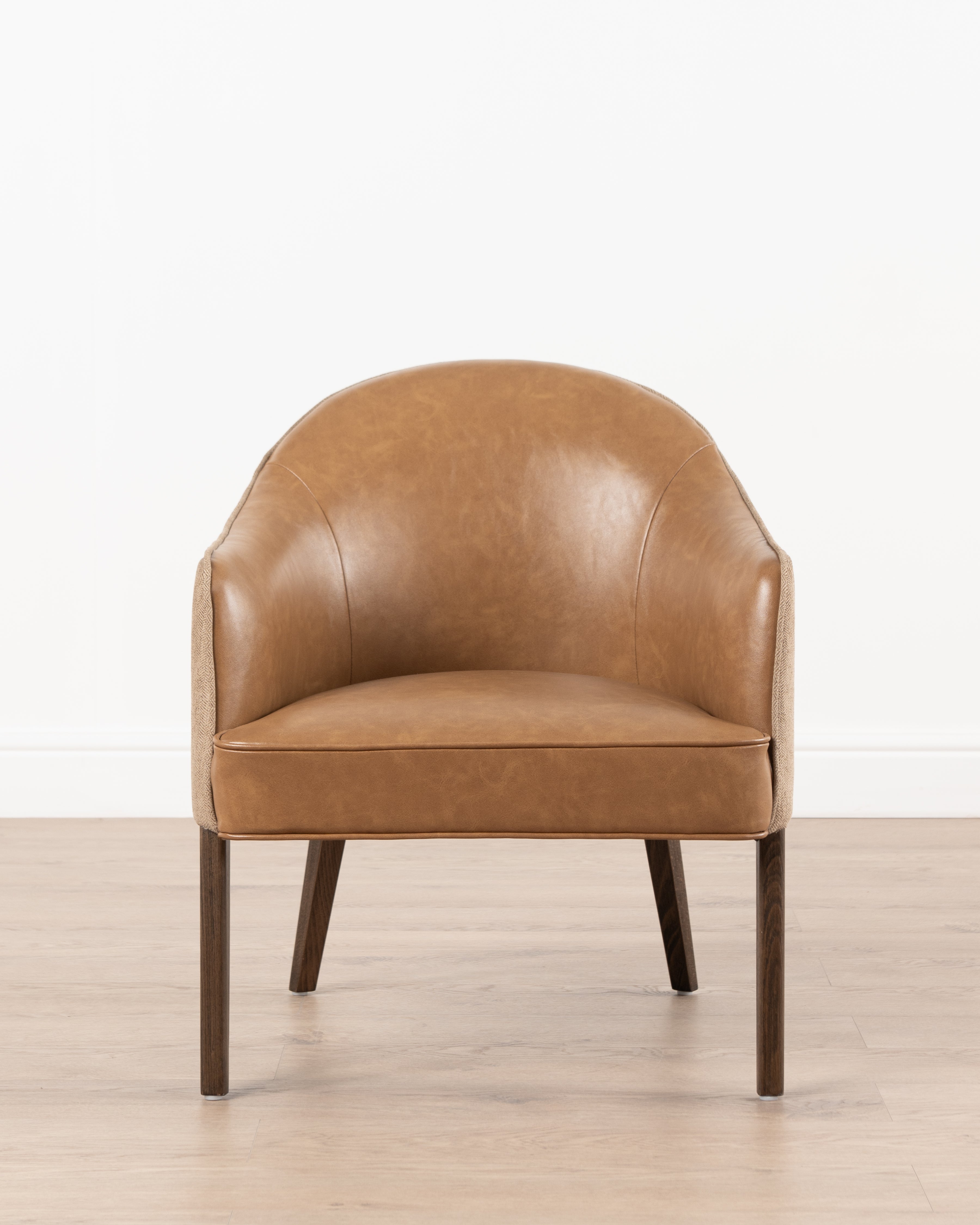 CHAIR TUB ZURI REGEN LEATH BRN