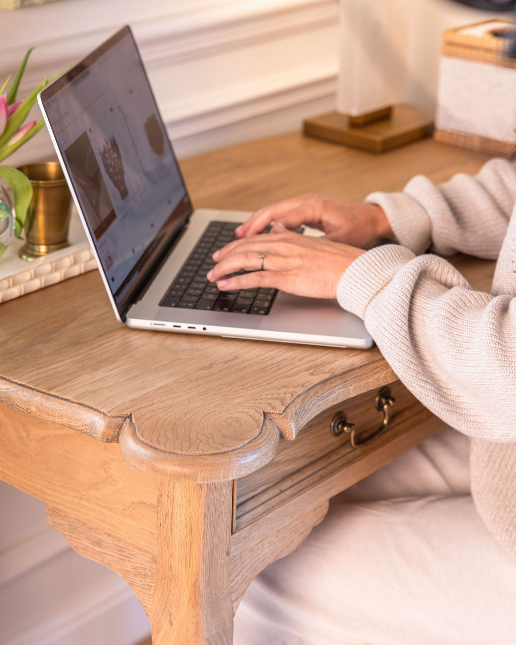 Normandy Writing Table | 2 Drawer