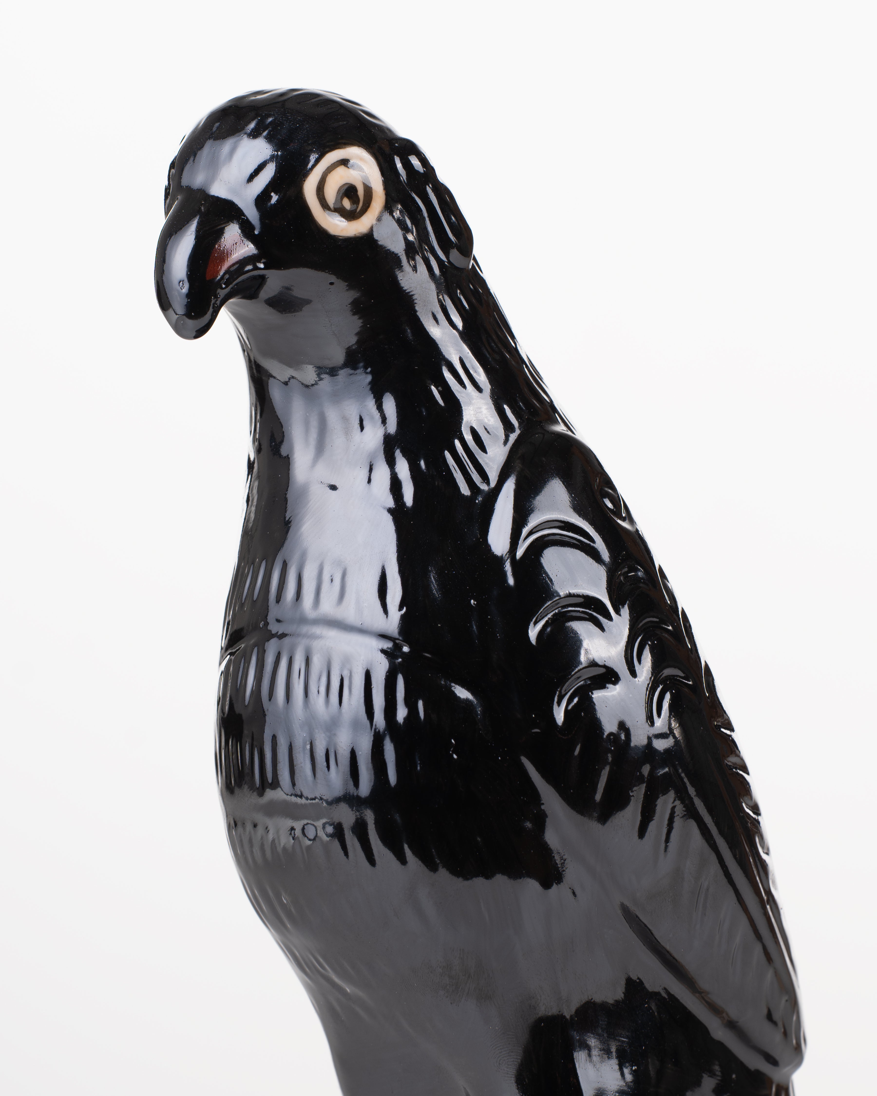 Black Ceramic Parrot