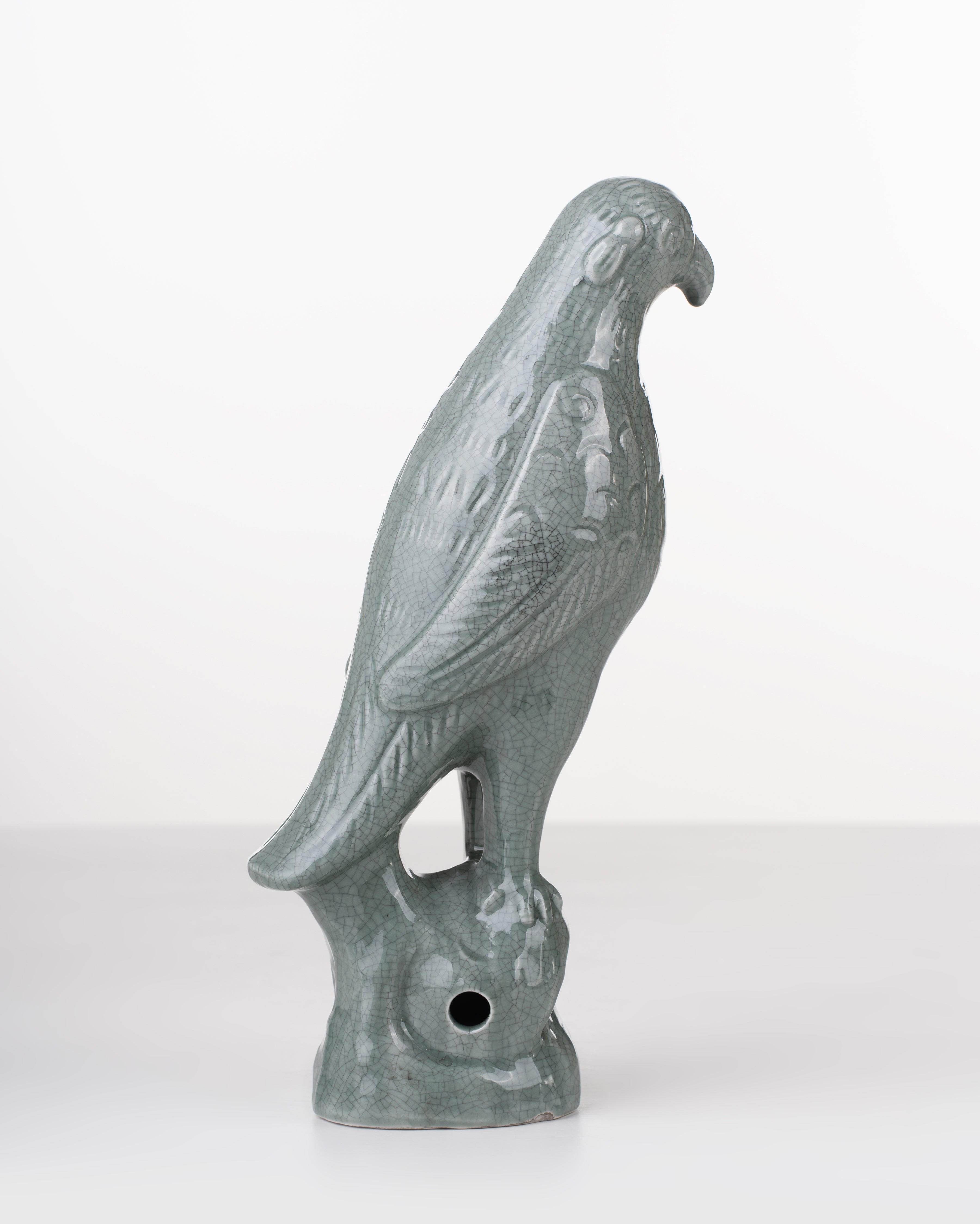 Green Ceramic Parrot