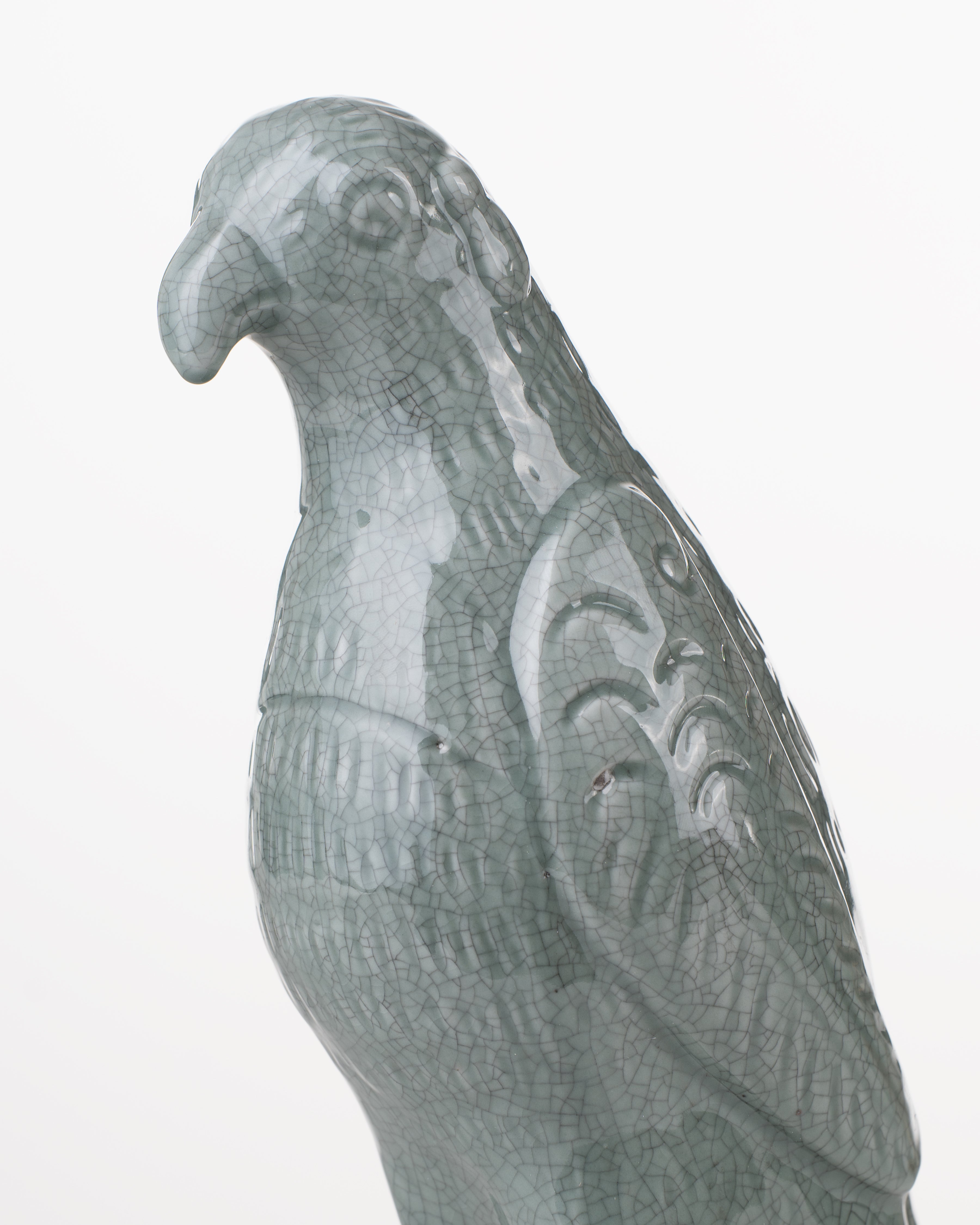 Green Ceramic Parrot