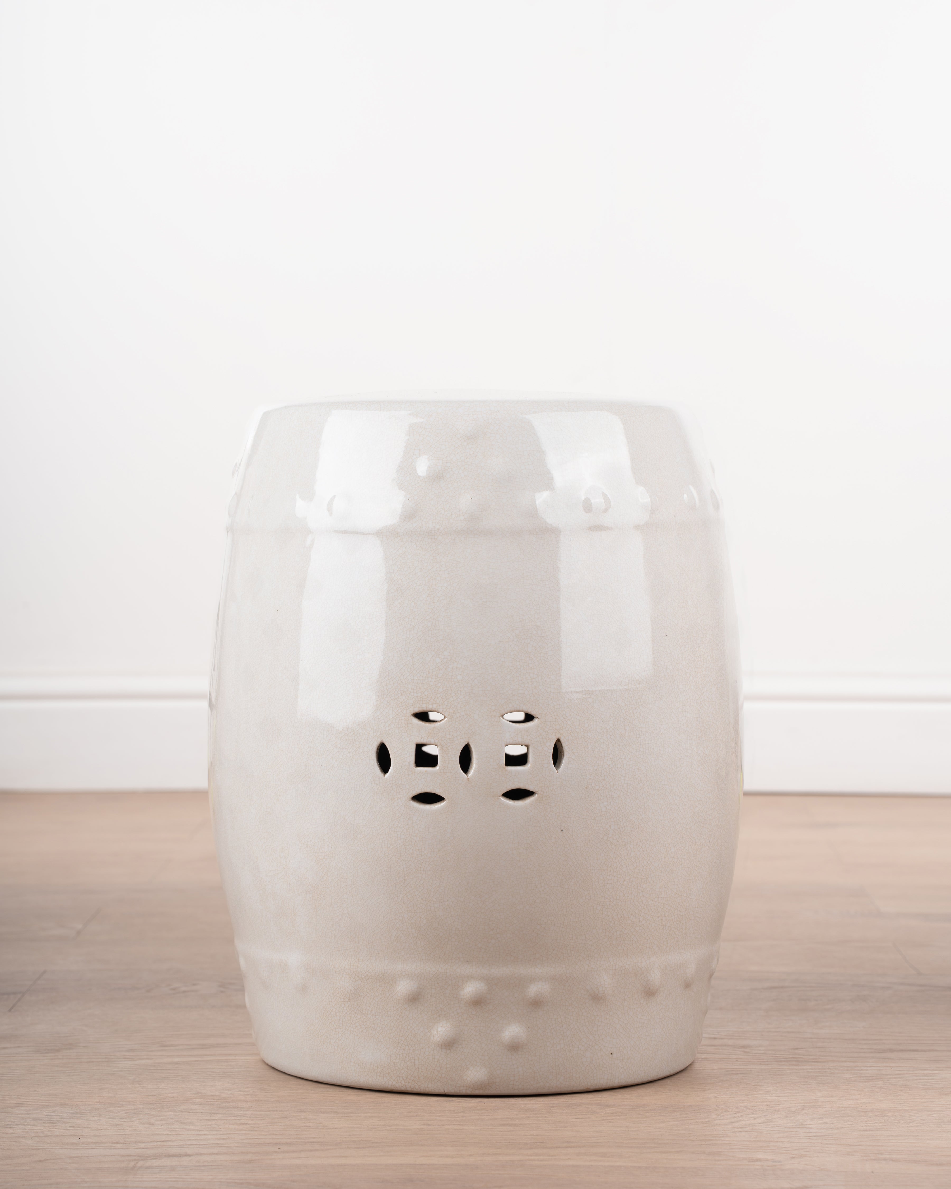 Oasis Ceramic Stool | White