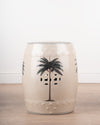 Oasis Ceramic Stool | Palm tree