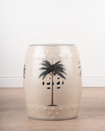 Oasis Ceramic Stool | Palm tree