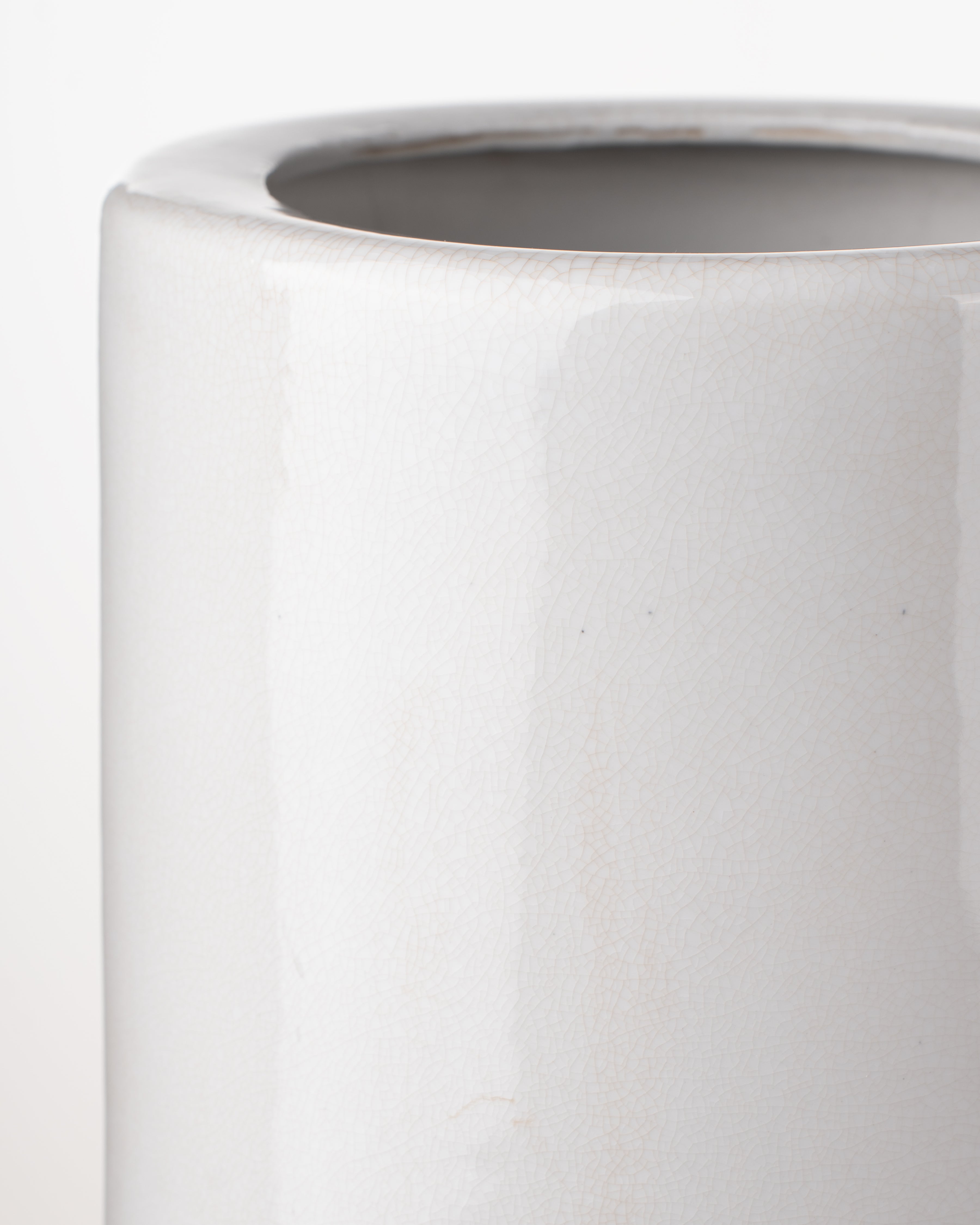 Cylinder Umbrella Stand | White