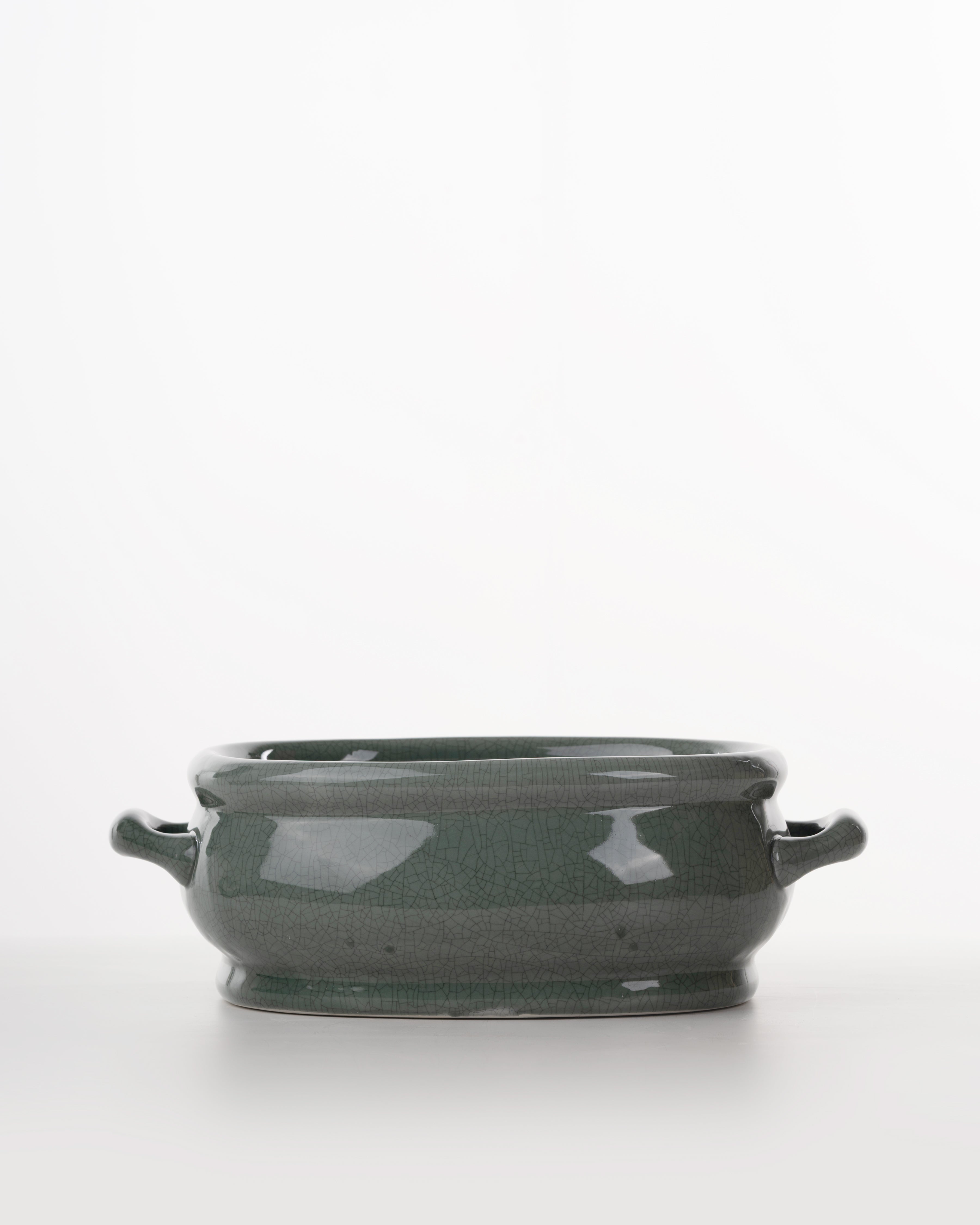 Sandridge Ceramic Planter | Medium | Green