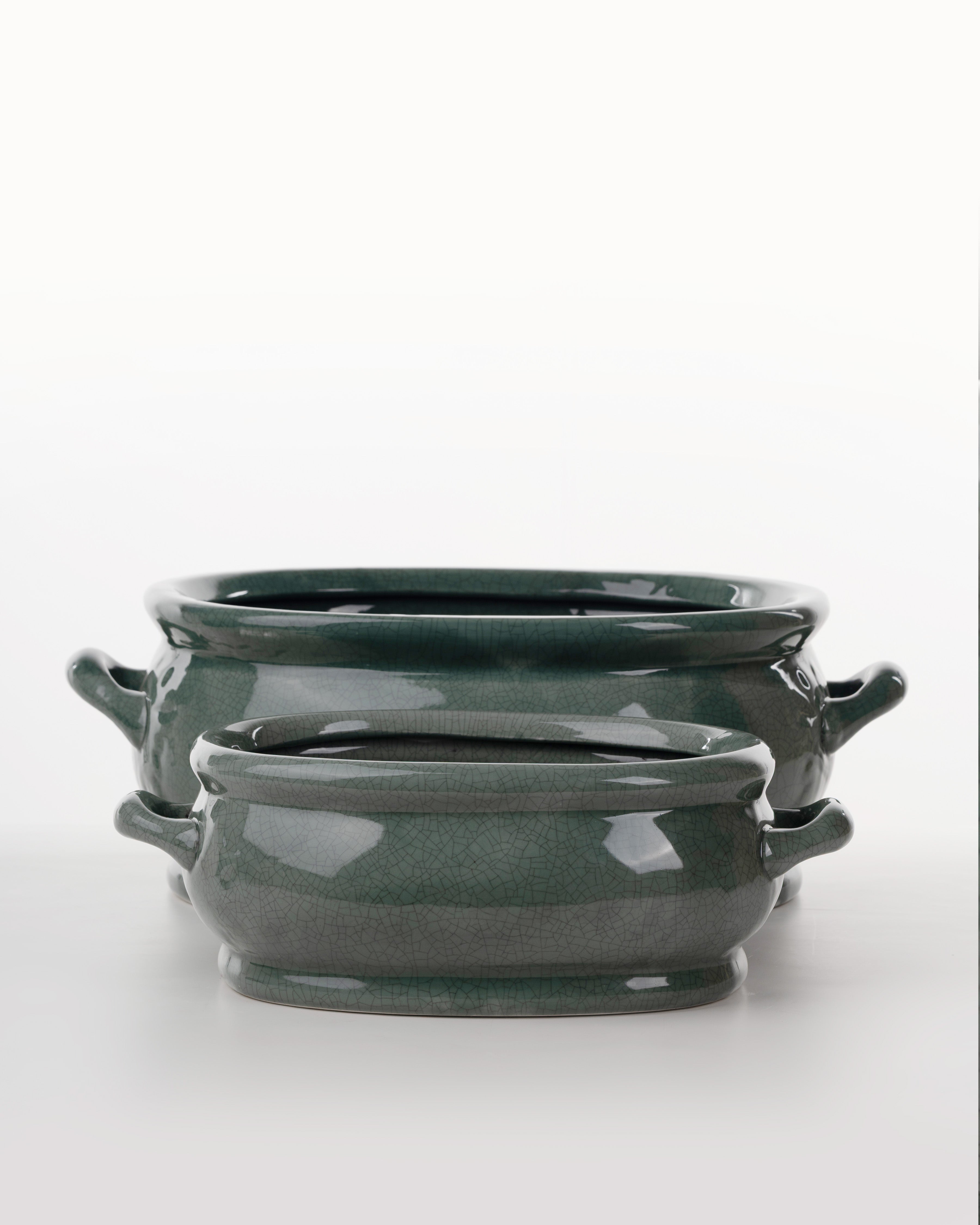 Sandridge Ceramic Planter | Medium | Green