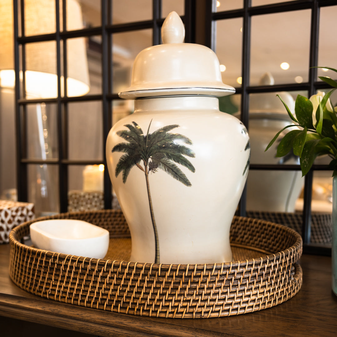 Slawi oval Rattan Tray