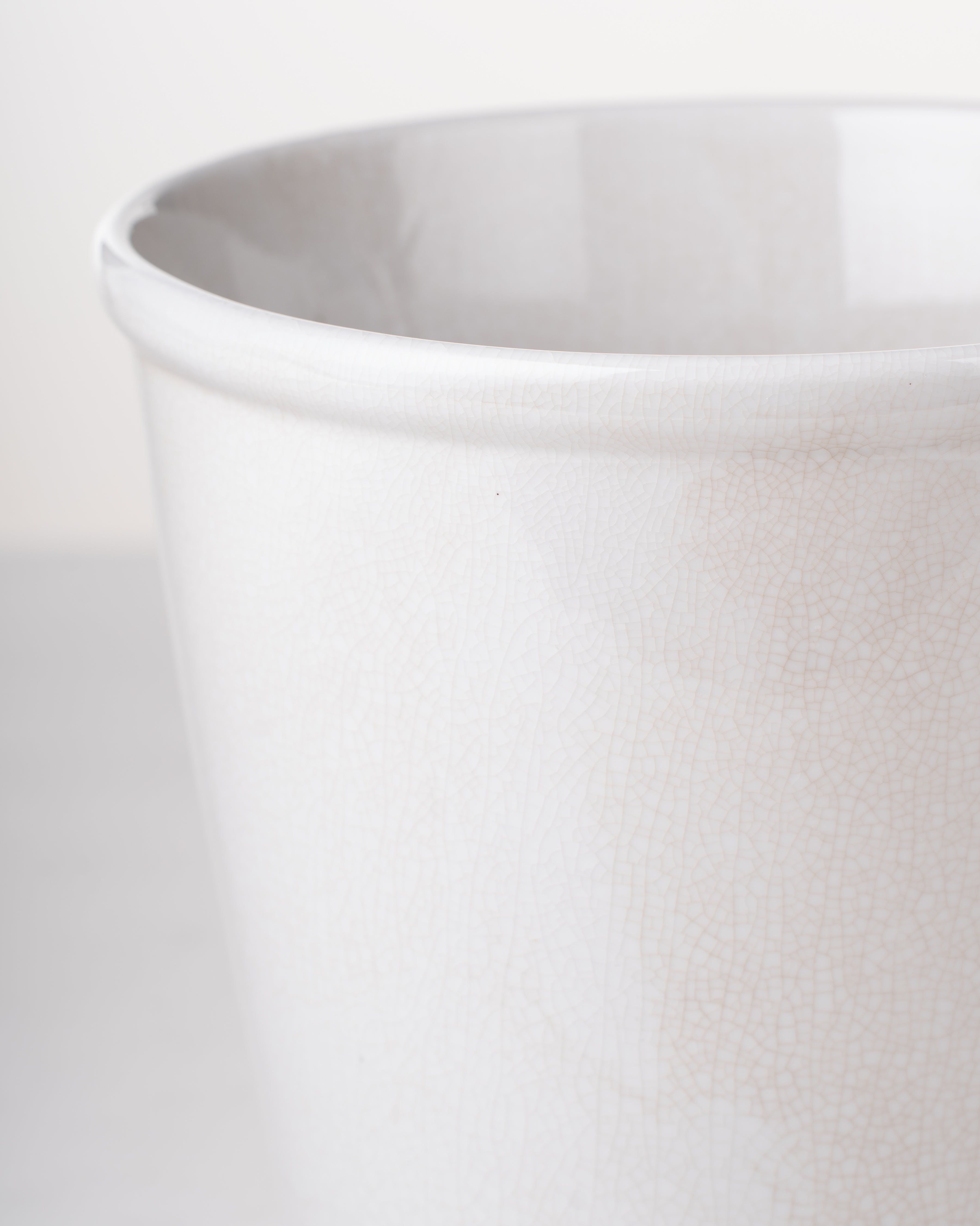 Riverstone Ceramic Planter | Large | White