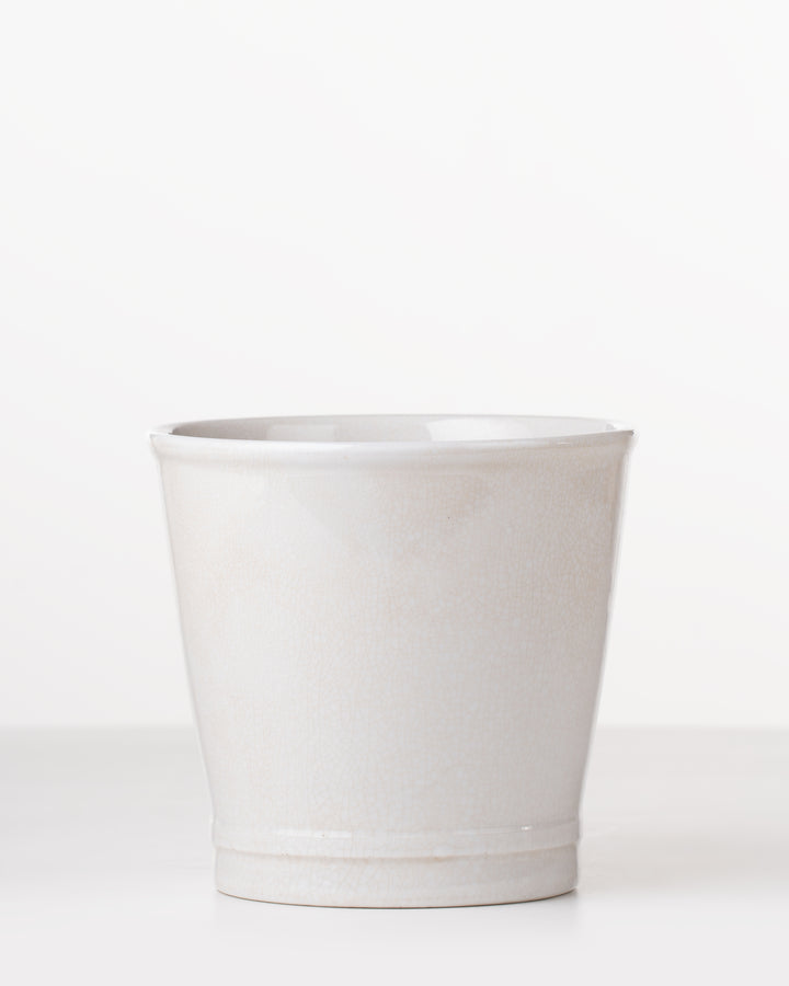 Riverstone Ceramic Planter | Medium | White