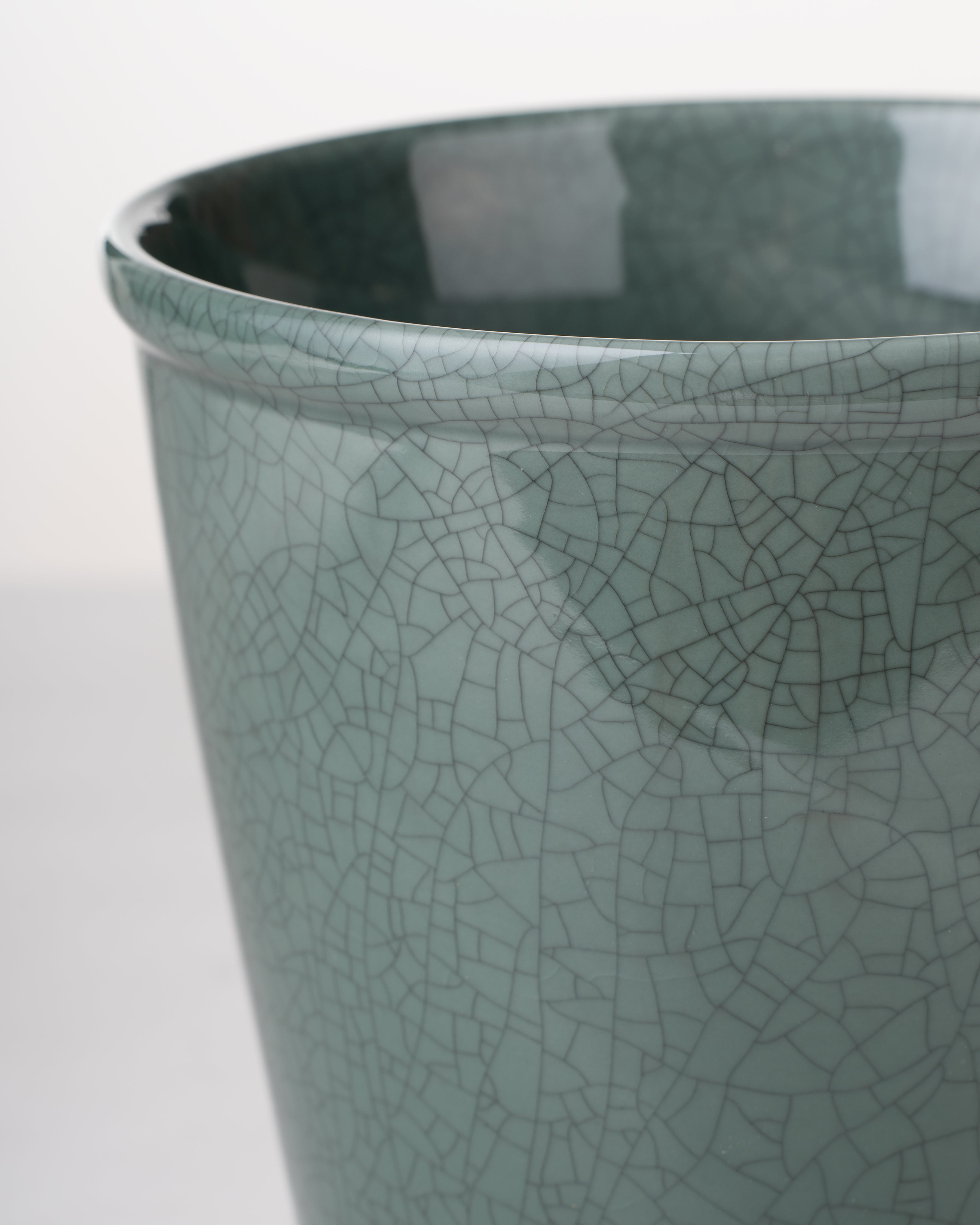 Riverstone Ceramic Planter  | Large | Green