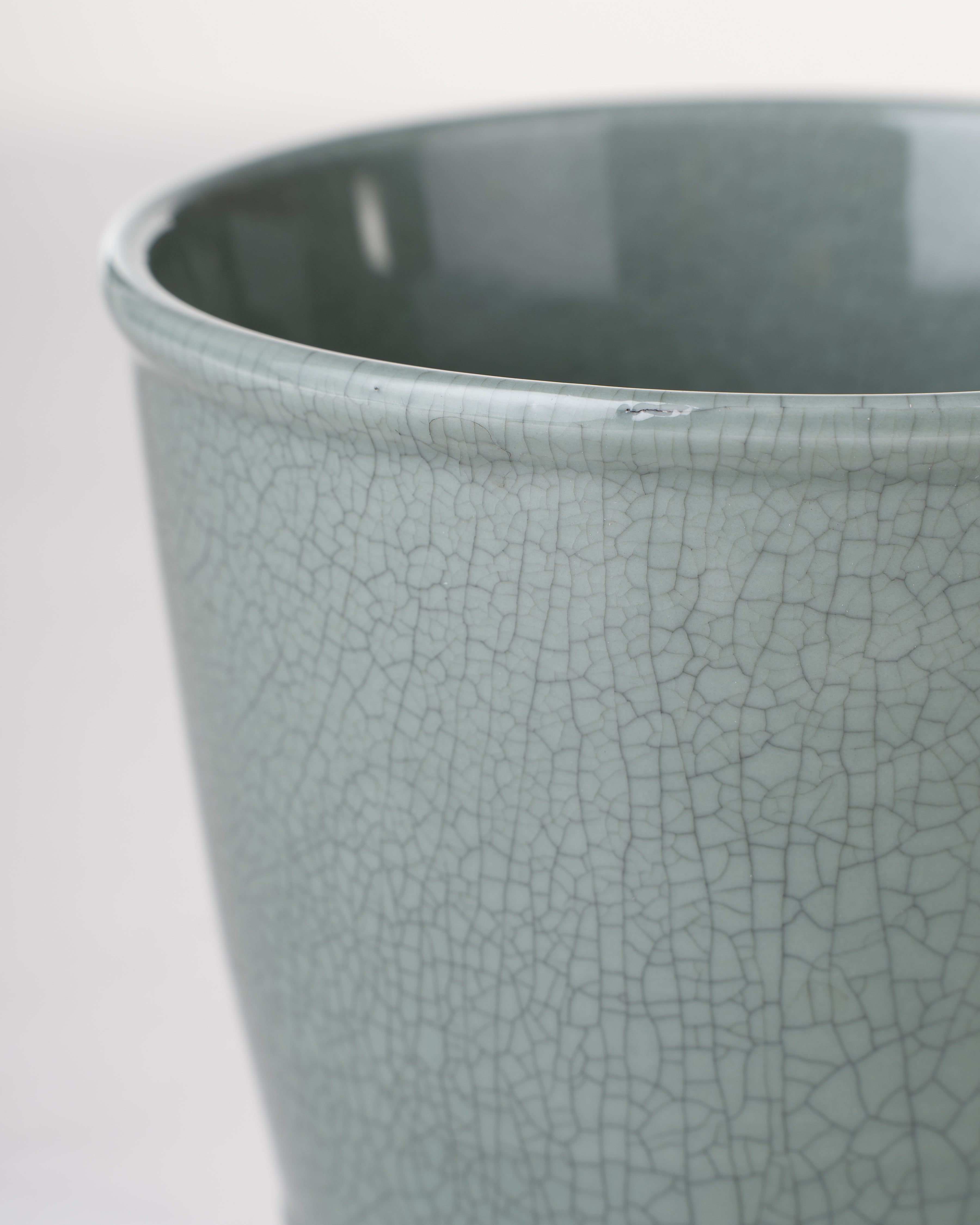 Riverstone Ceramic Planter | Small | Green