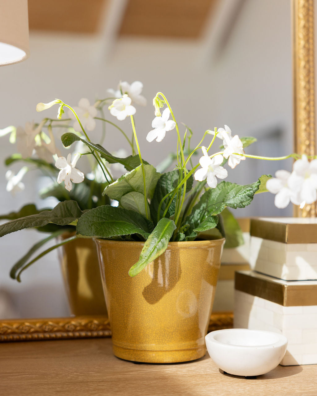 Riverstone Ceramic Planter | Medium | Yellow