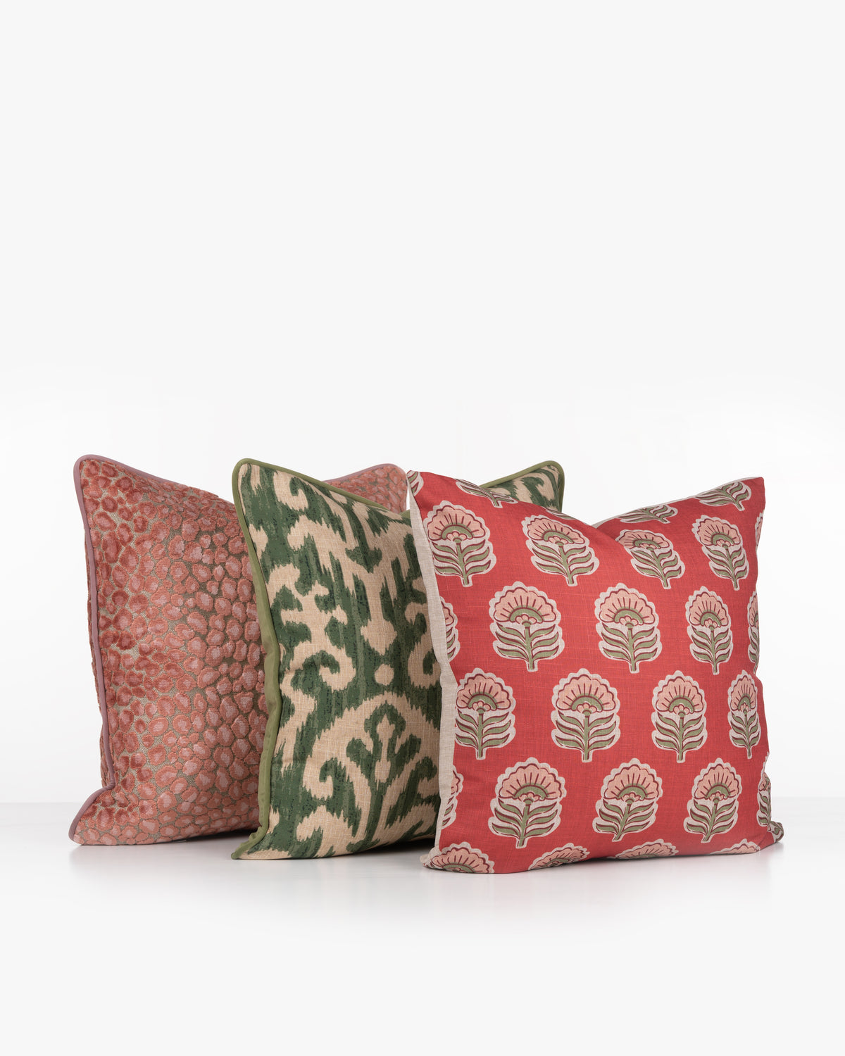Ikat Green Cushion