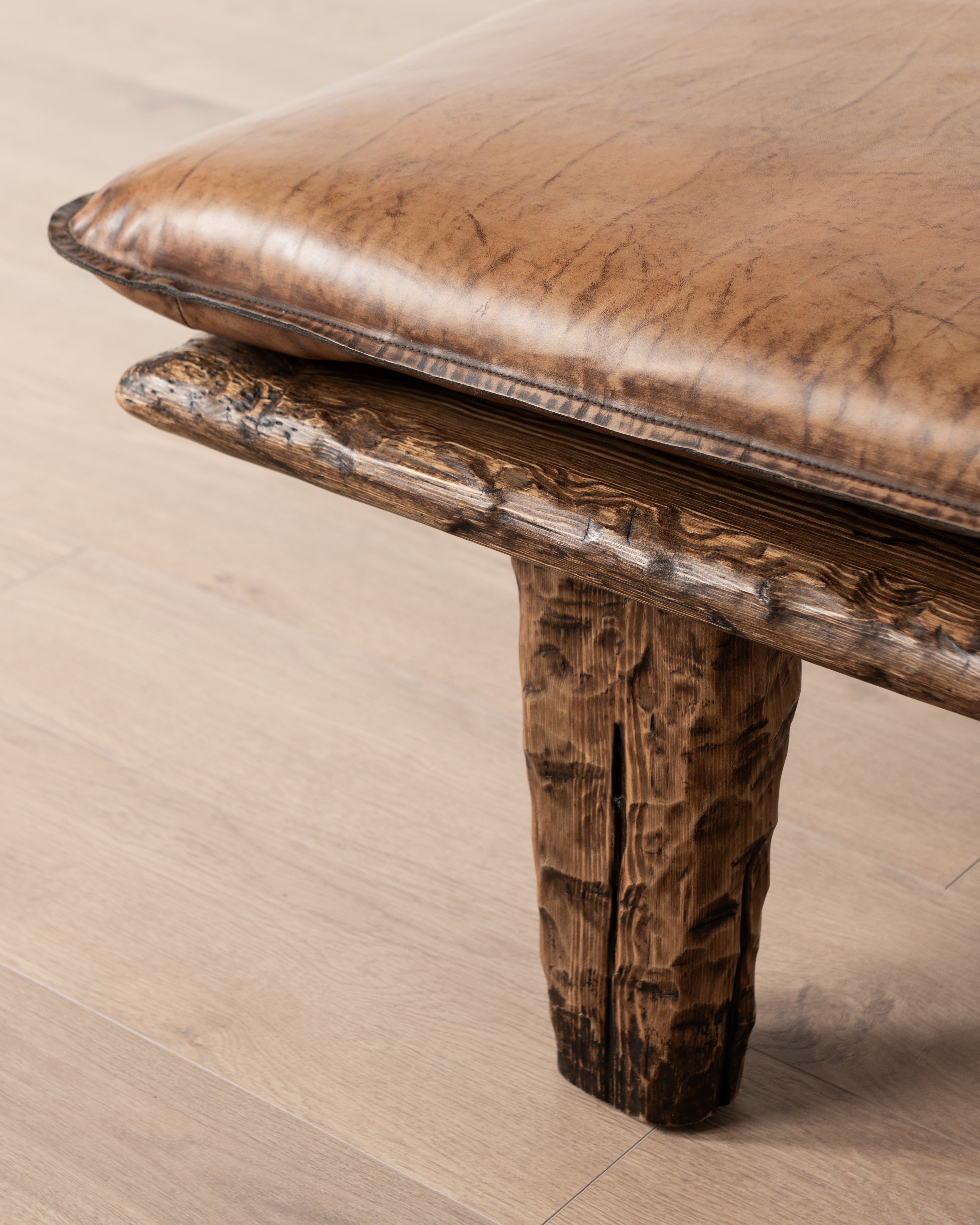 Limited Edition Rhodes Leather Ottoman