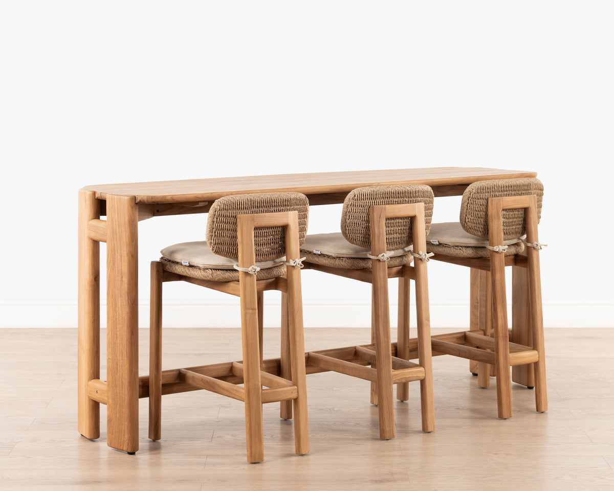 Pemba Woven Counter Stool with cushion