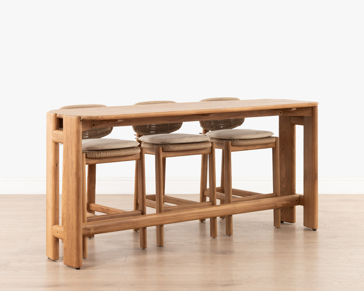 Pemba Woven Counter Stool with cushion