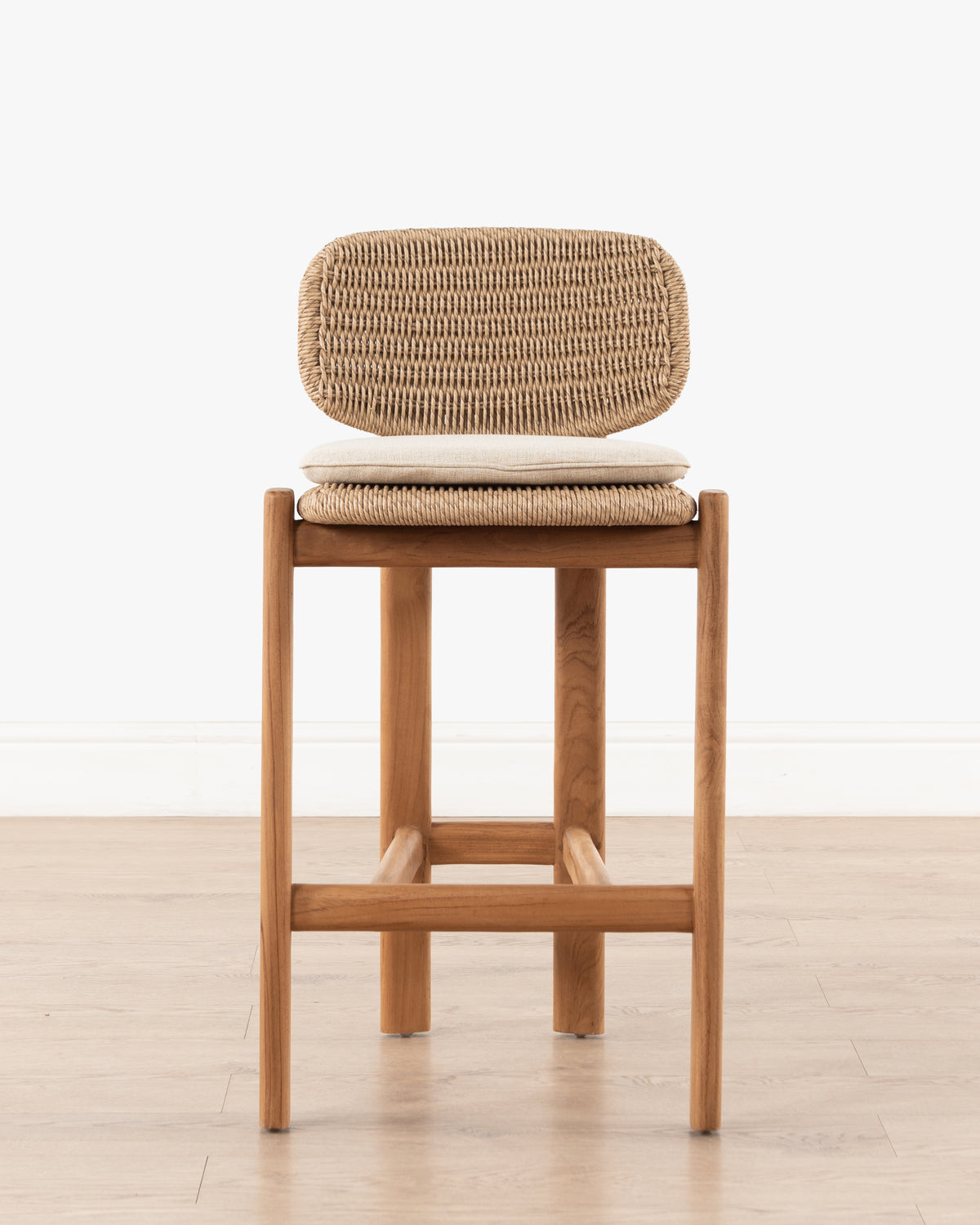 Pemba Woven Counter Stool with cushion