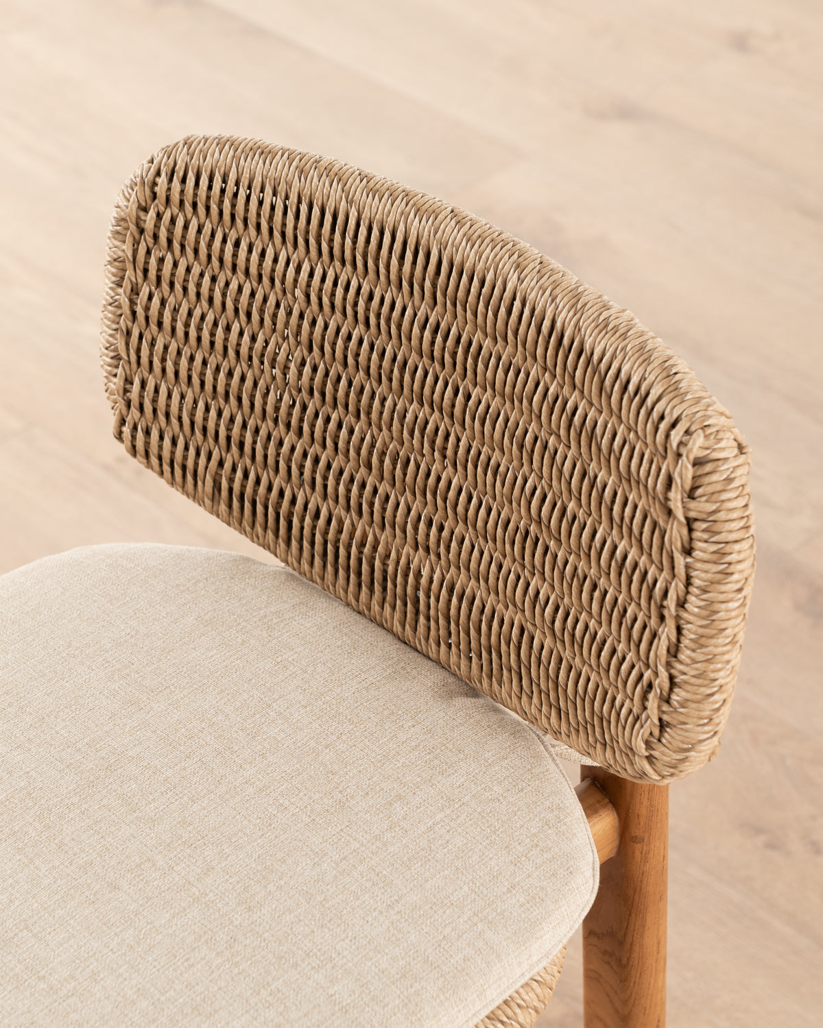 Pemba Woven Counter Stool with cushion