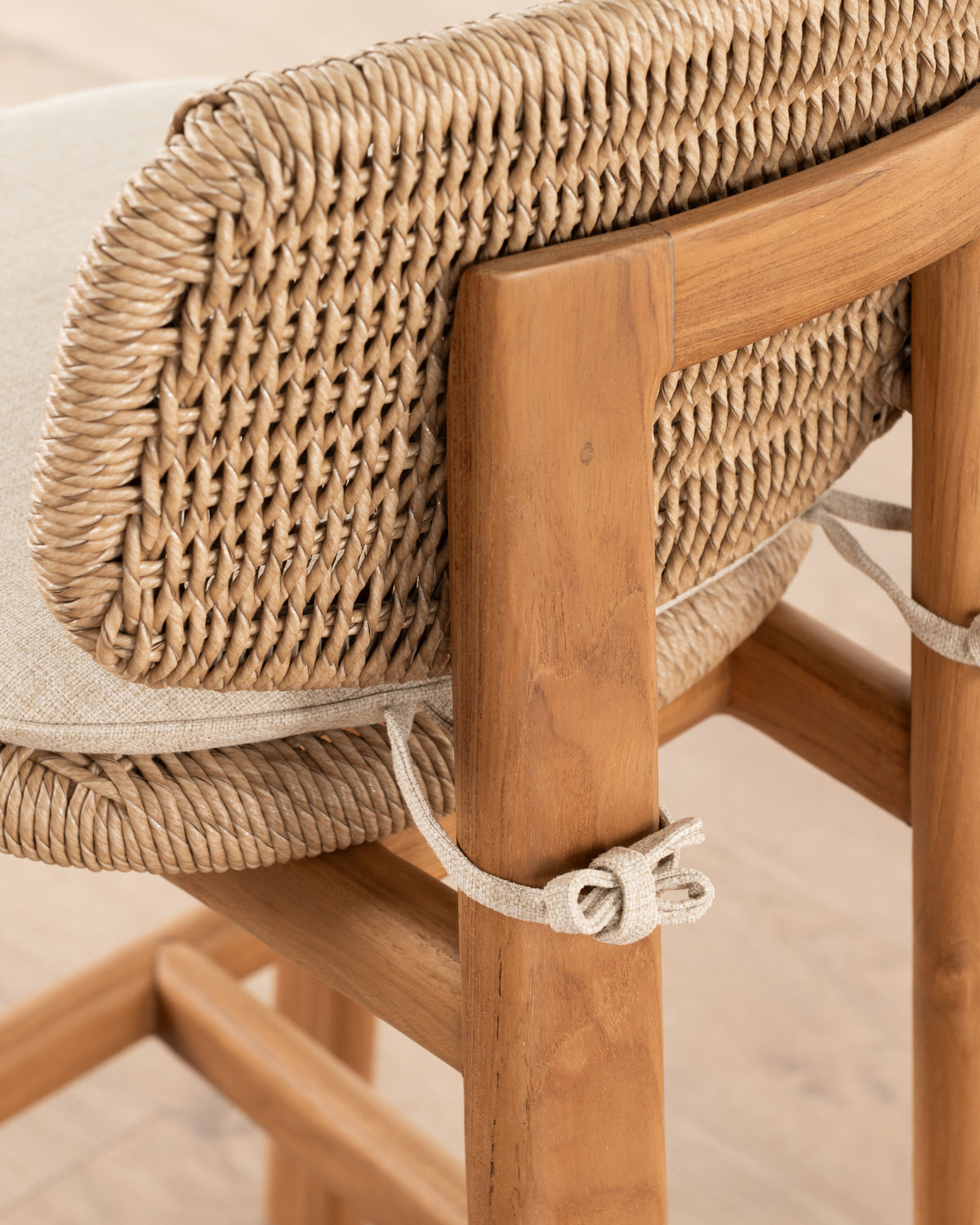 Pemba Woven Counter Stool with cushion