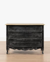 Estelle Chest of Drawers | Distressed Black