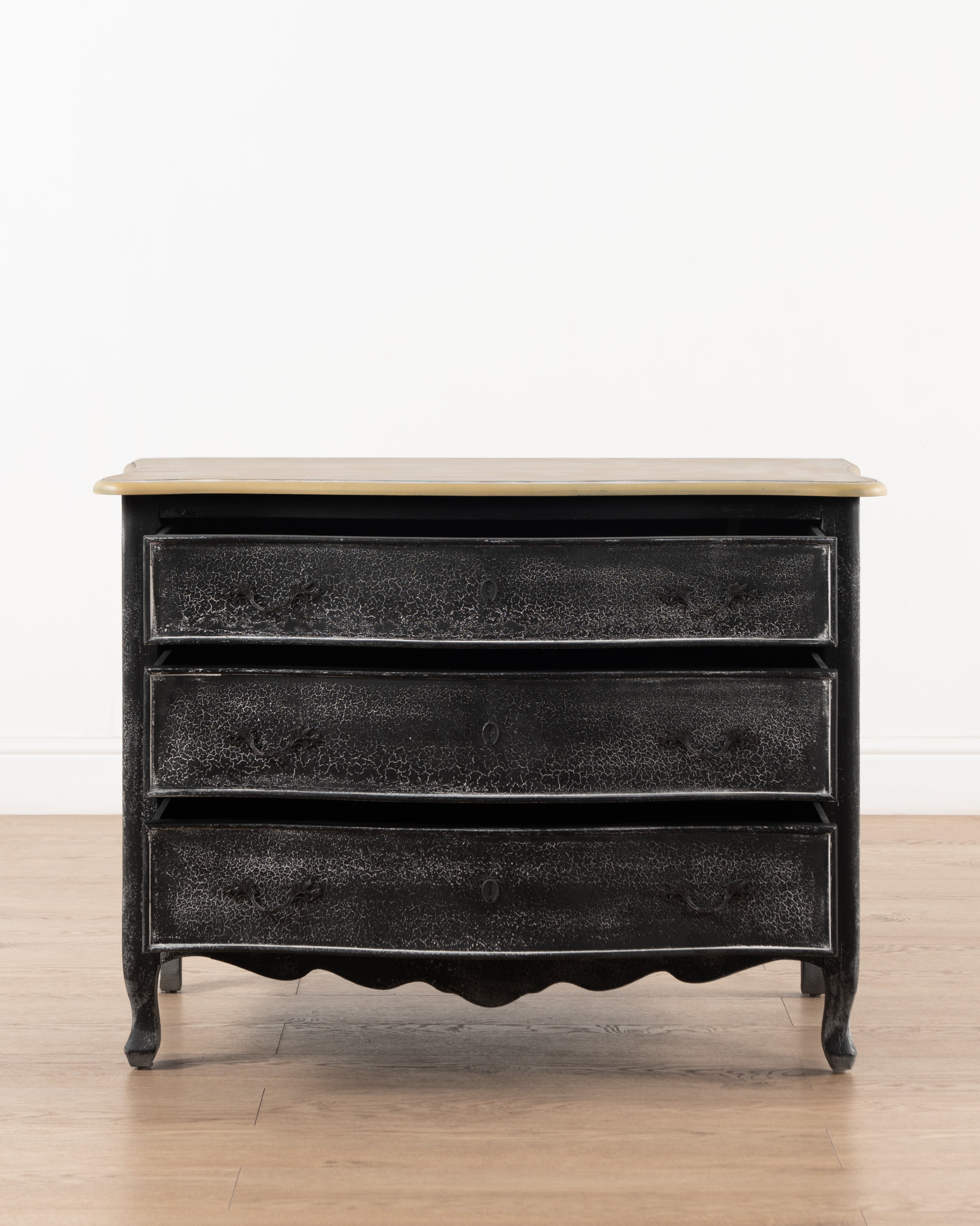 Estelle Chest of Drawers | Distressed Black