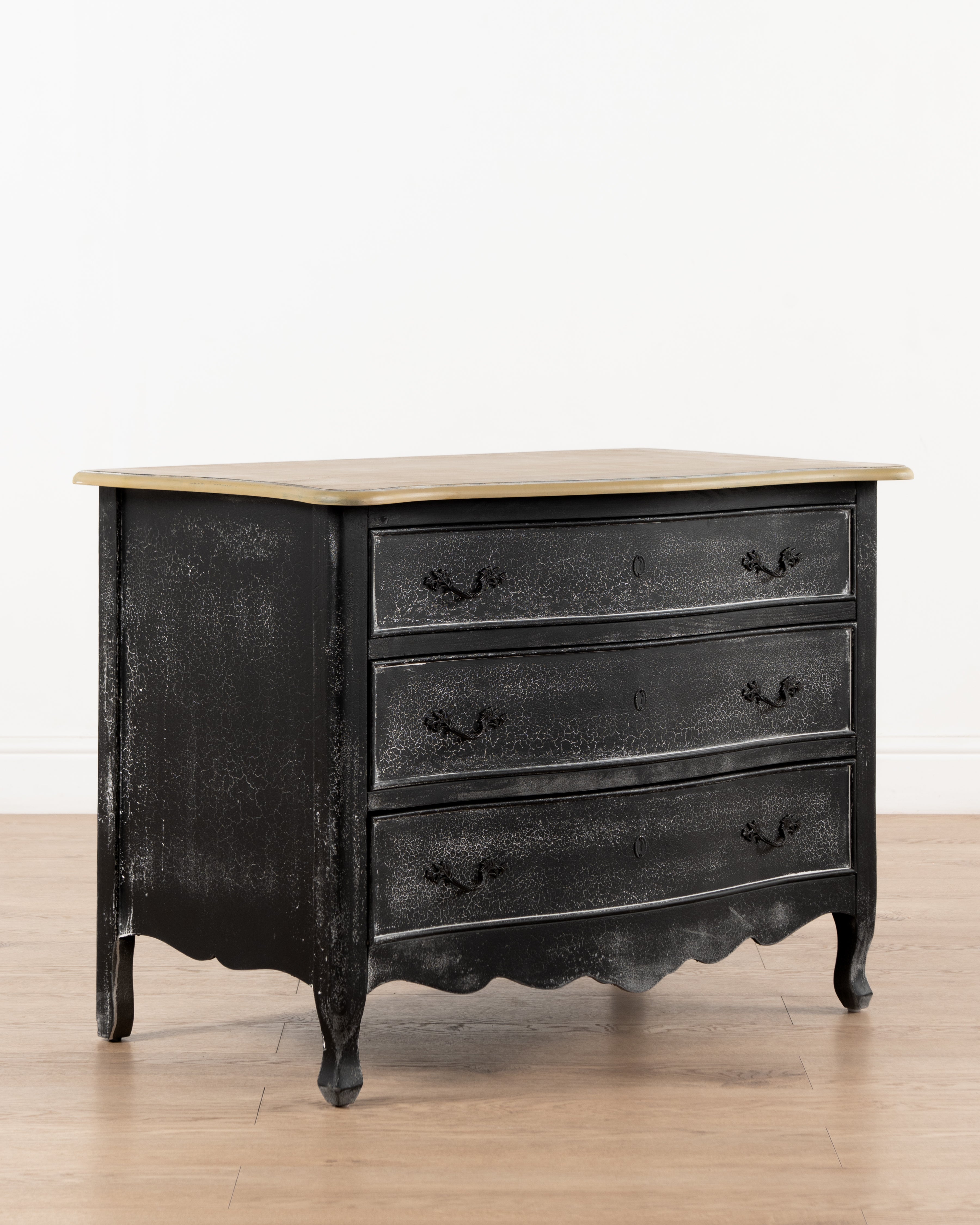 Estelle Chest of Drawers | Distressed Black