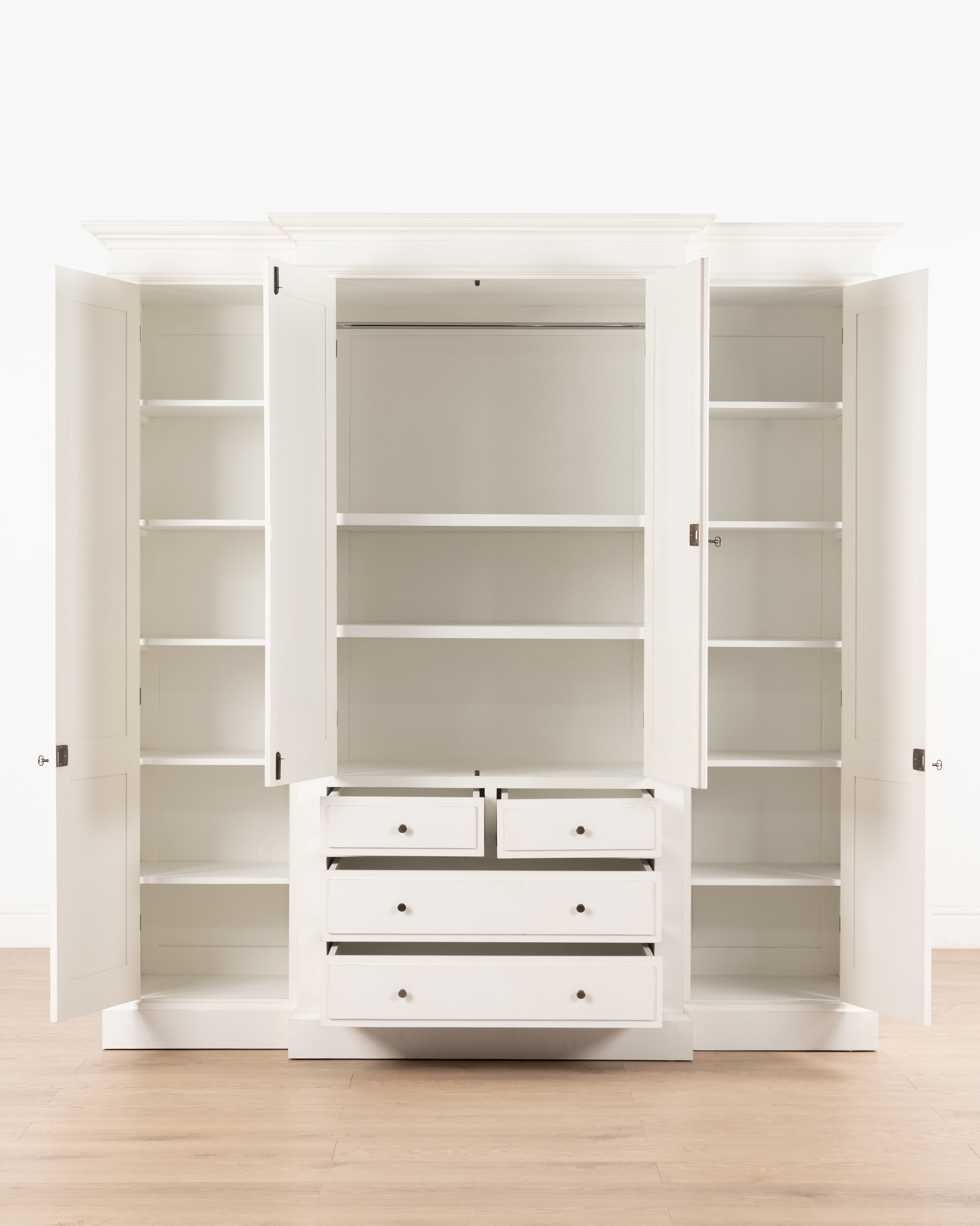 Hampshire 4 Door Wardrobe | 4 Drawers - White