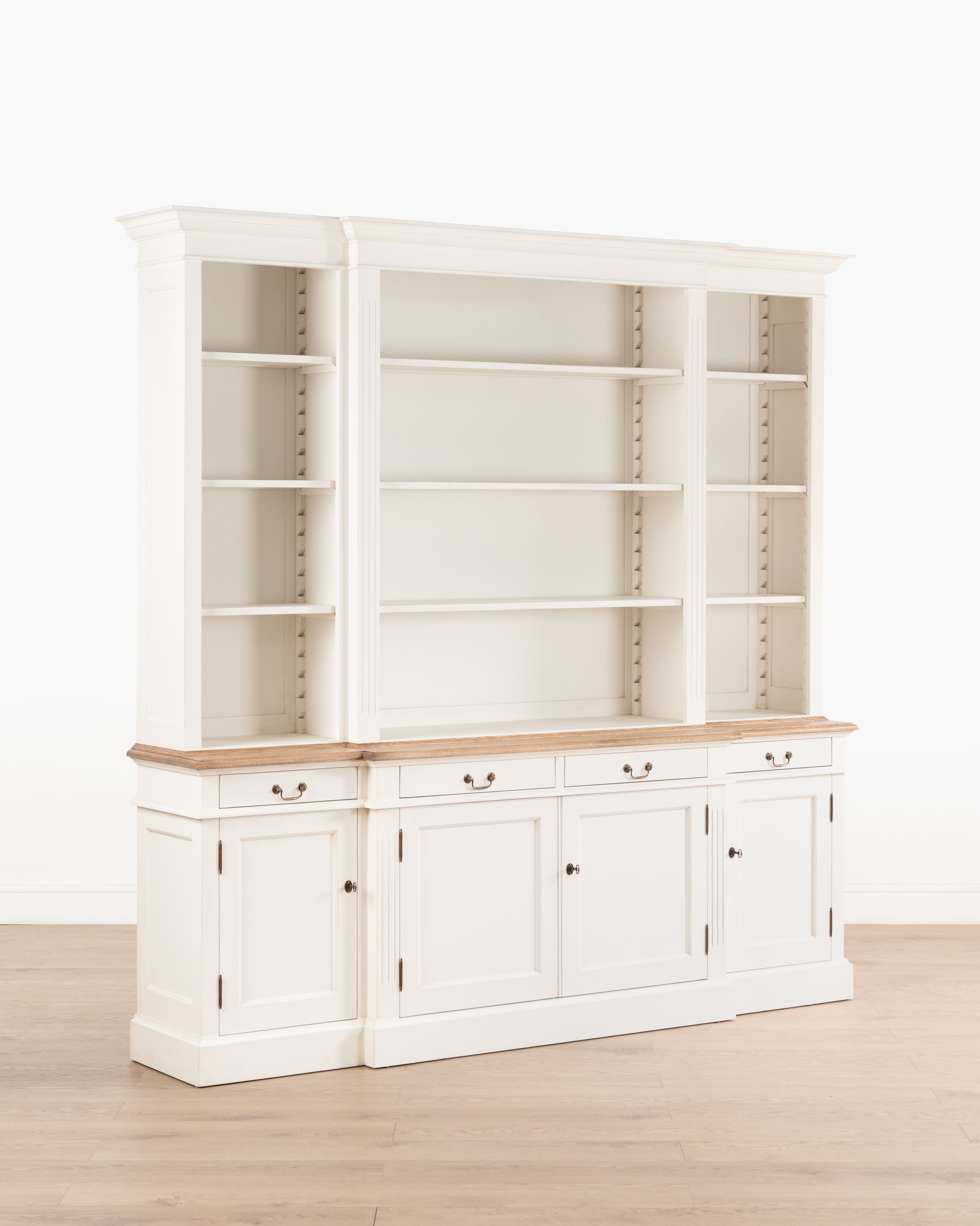 Hampshire Library Bookcase With Drawers