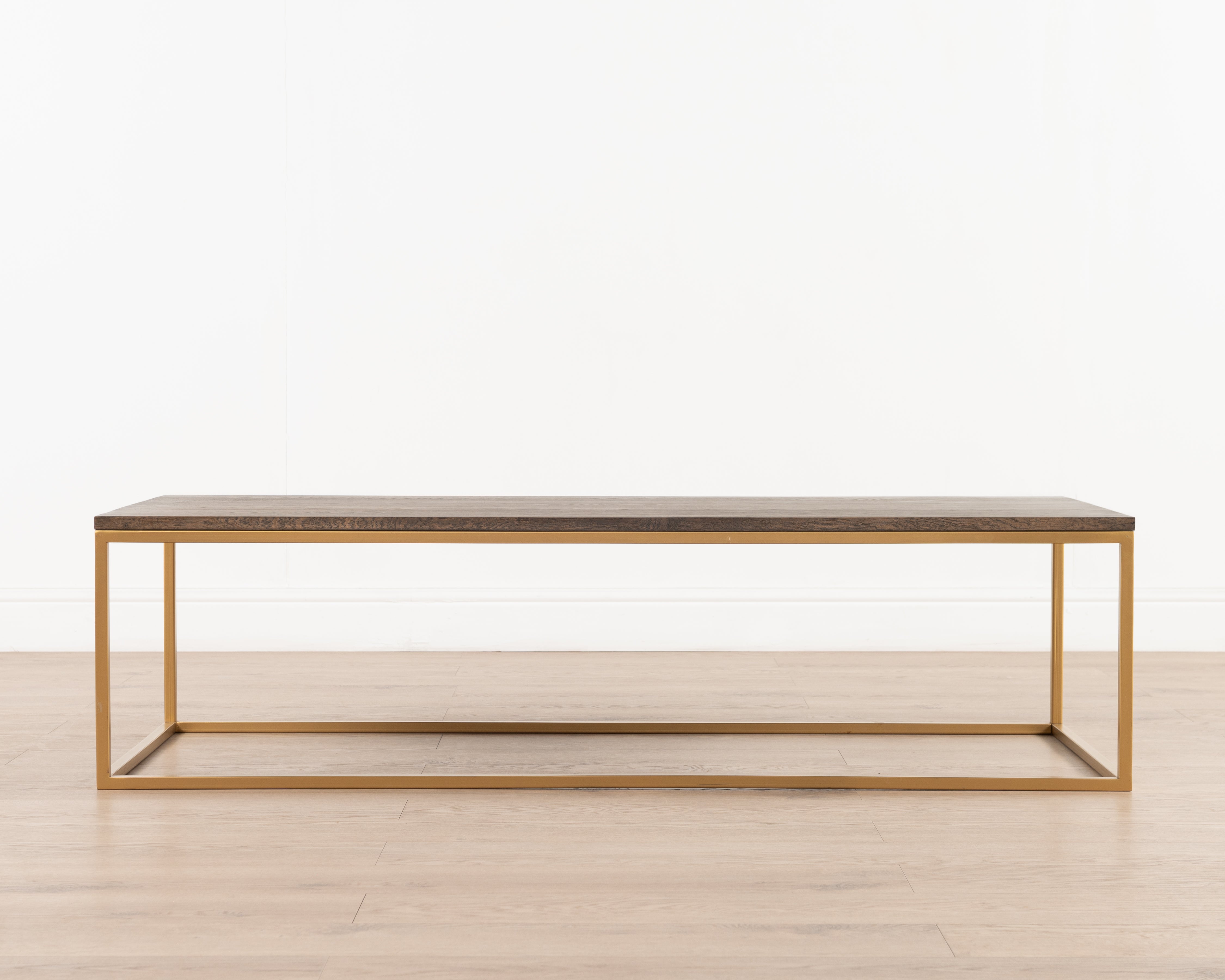 Manhattan Coffee table | Antique Weathered Oak & Gold