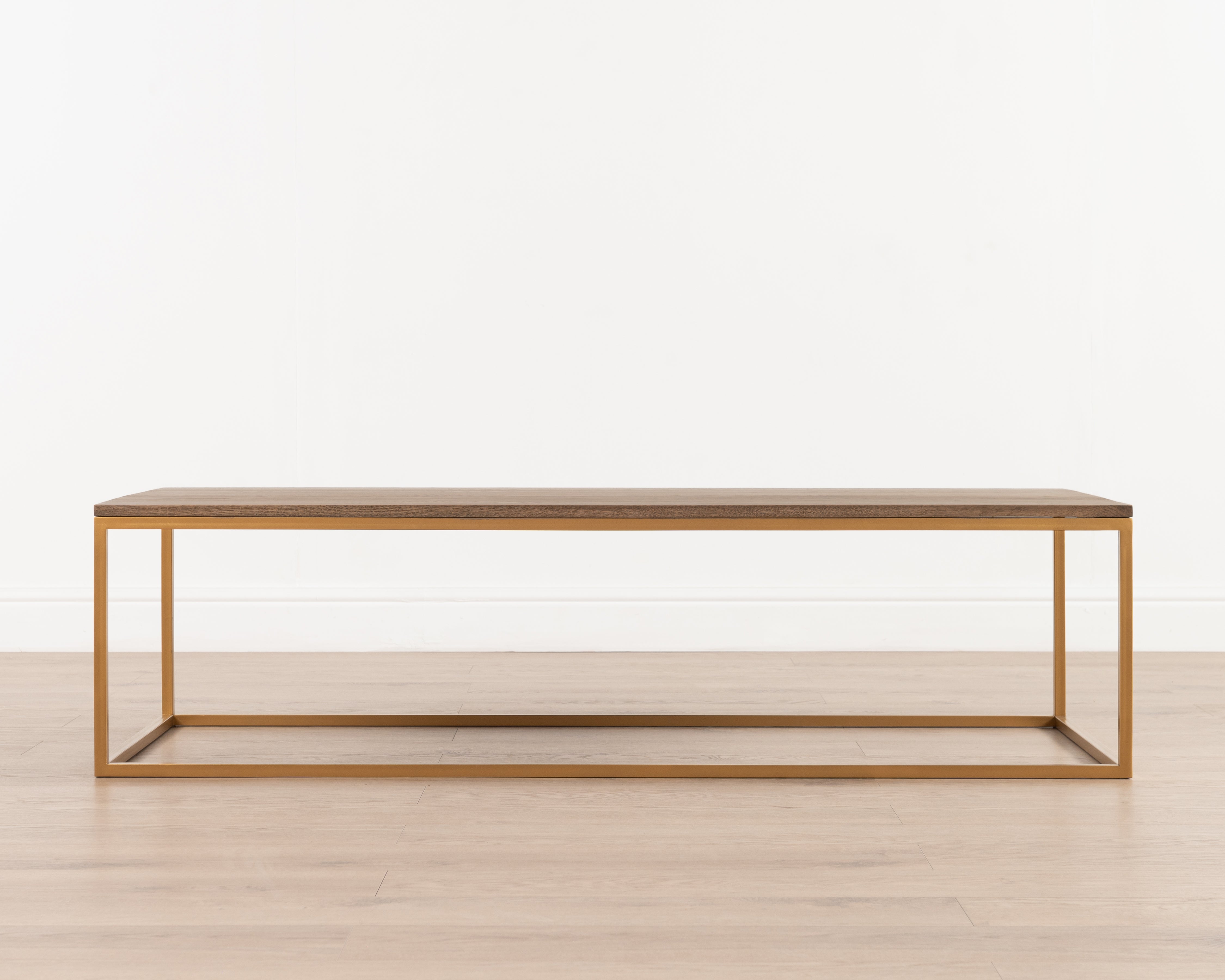 Manhattan Coffee Table | Weathered Oak & Gold