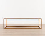 Manhattan Coffee Table | Weathered Oak & Gold