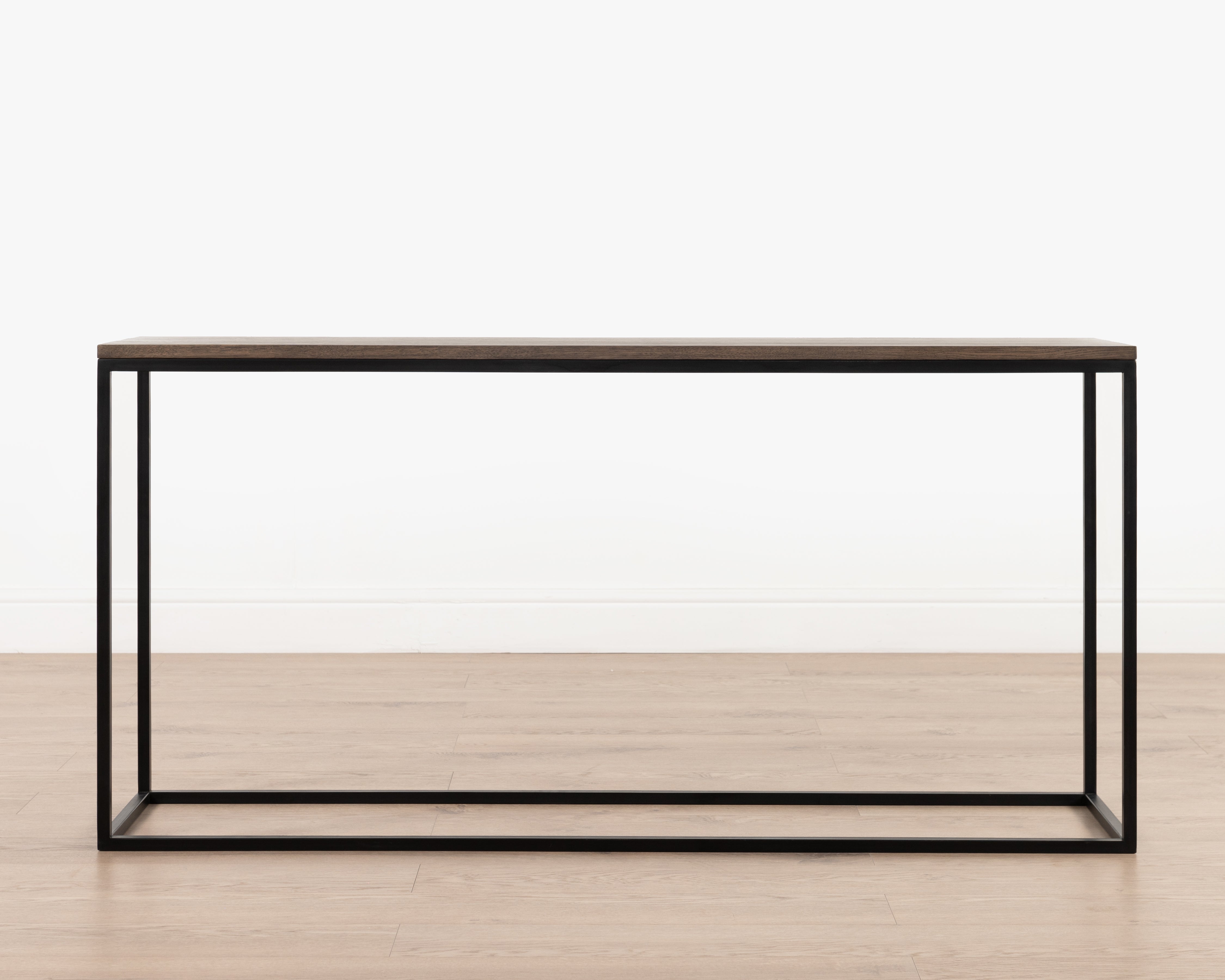 Manhattan Console table | Antique Weathered Oak & Black Matt