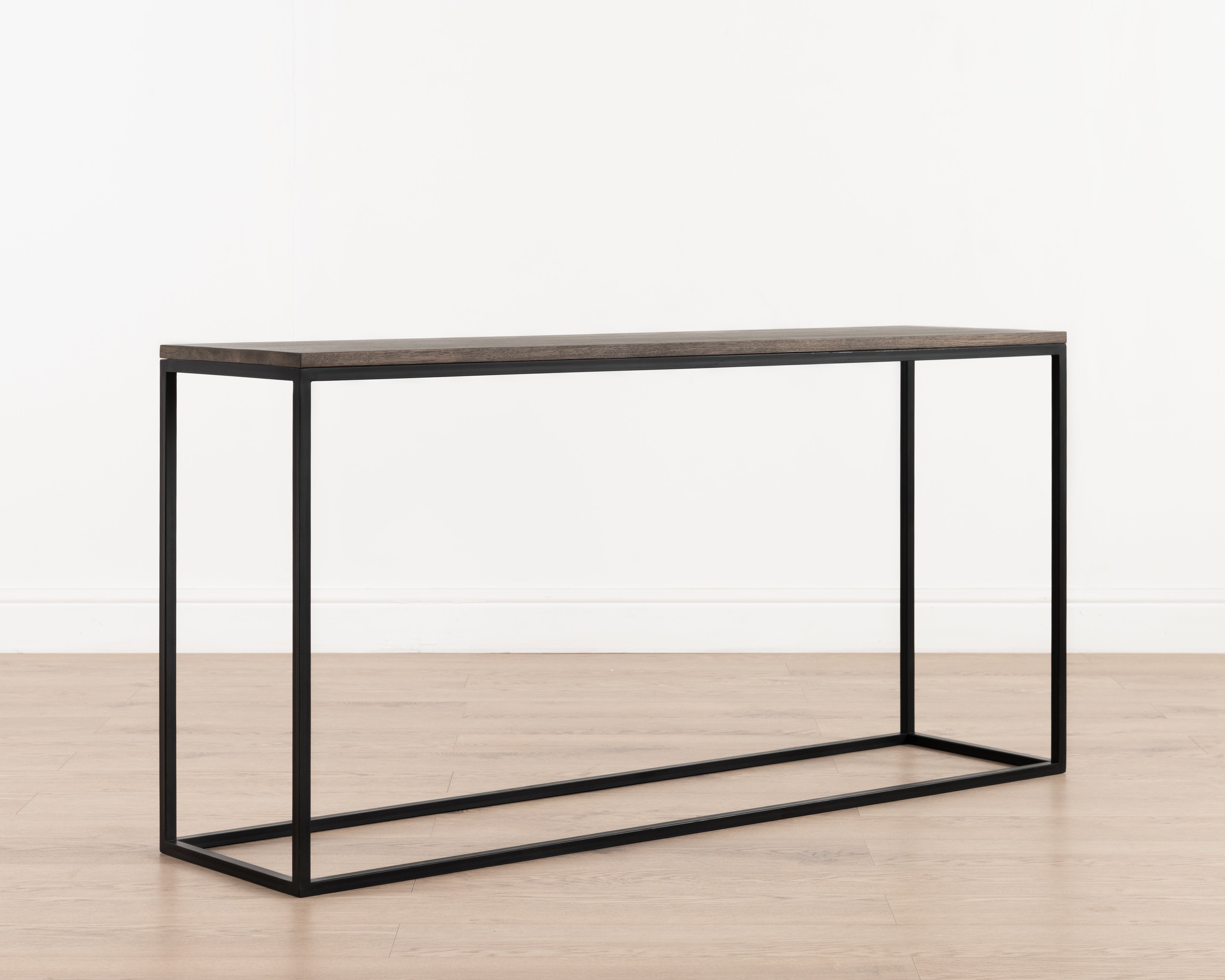 Manhattan Console table | Antique Weathered Oak & Black Matt