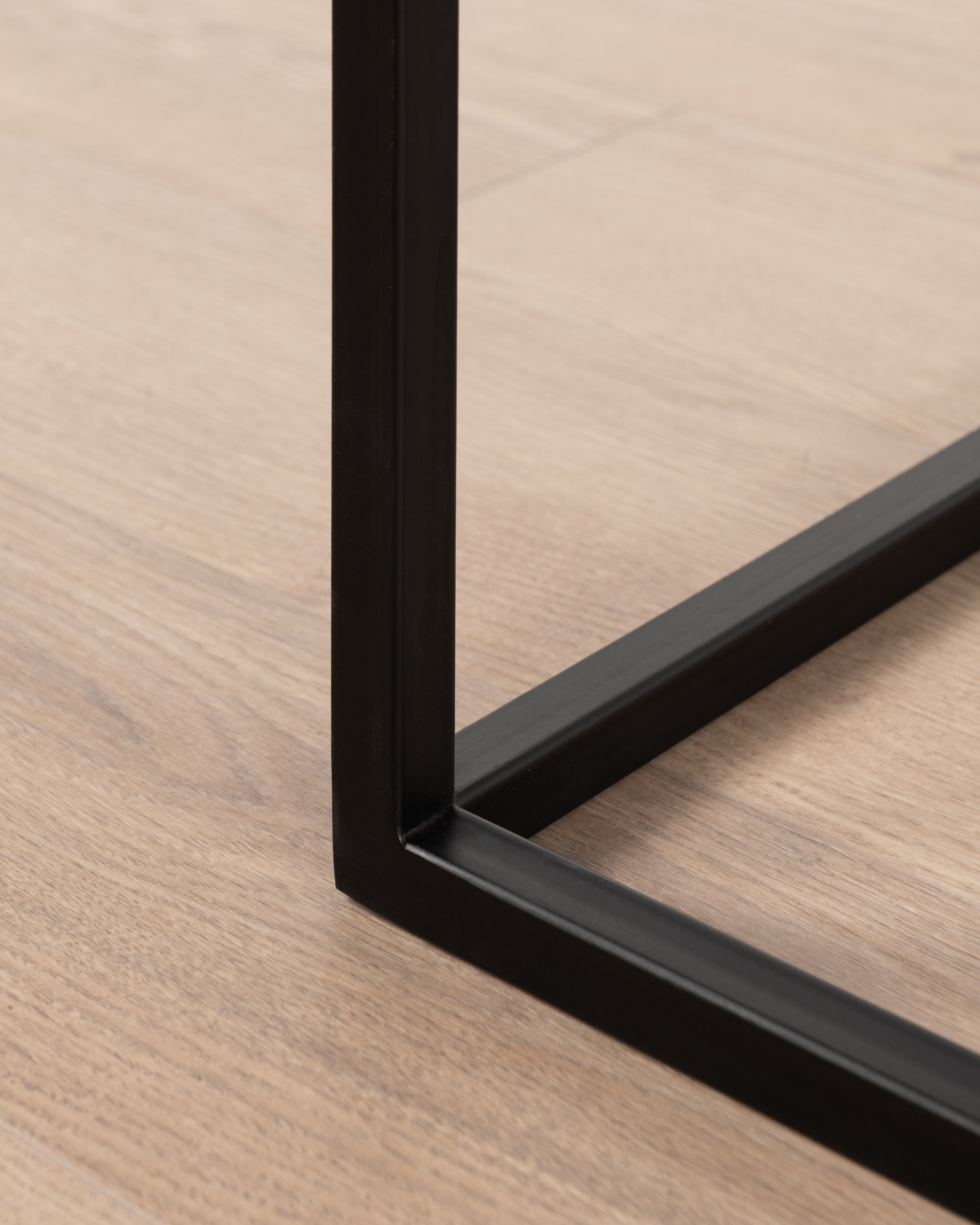 Manhattan Console table | Antique Weathered Oak & Black Matt