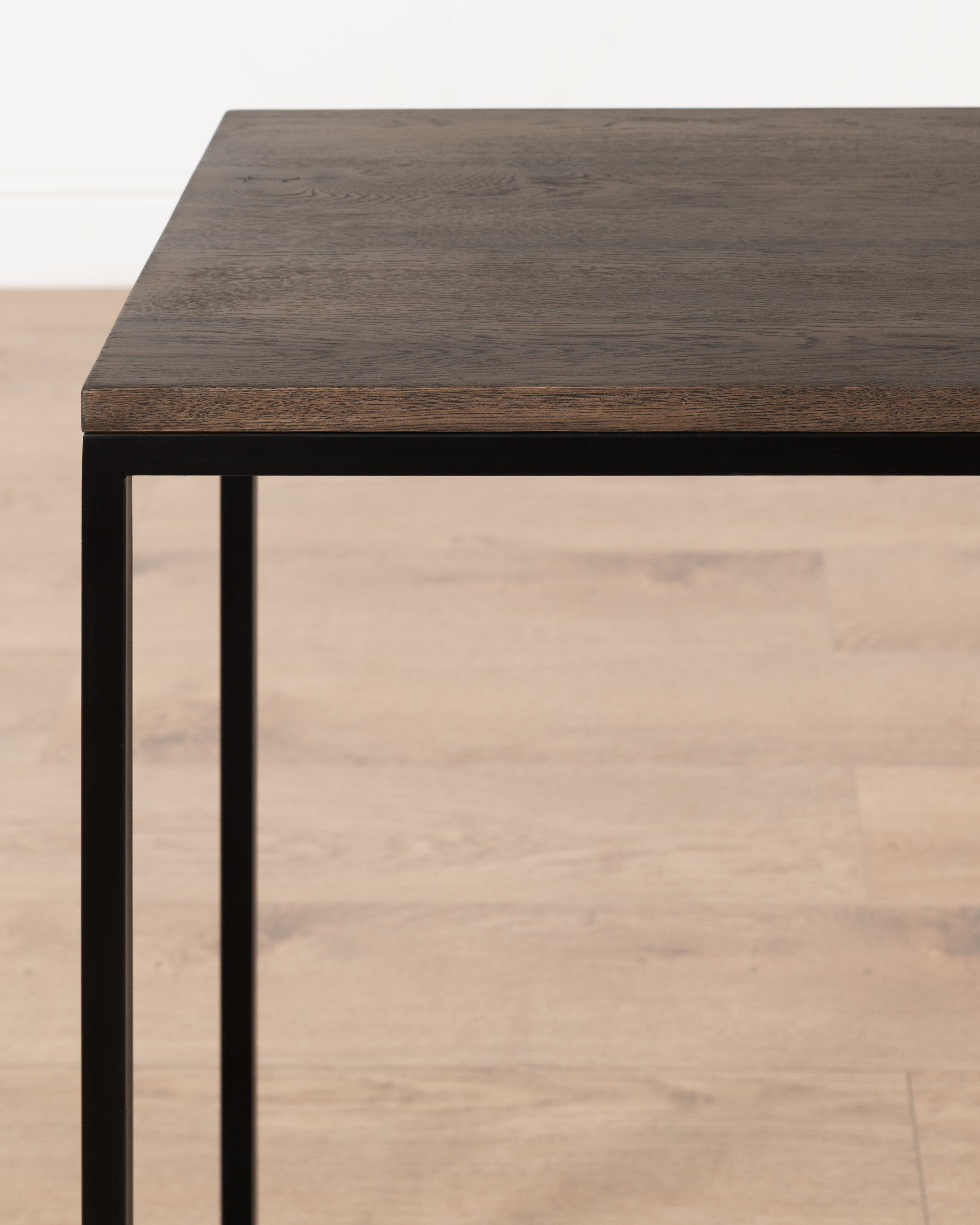 Manhattan Console table | Antique Weathered Oak & Black Matt