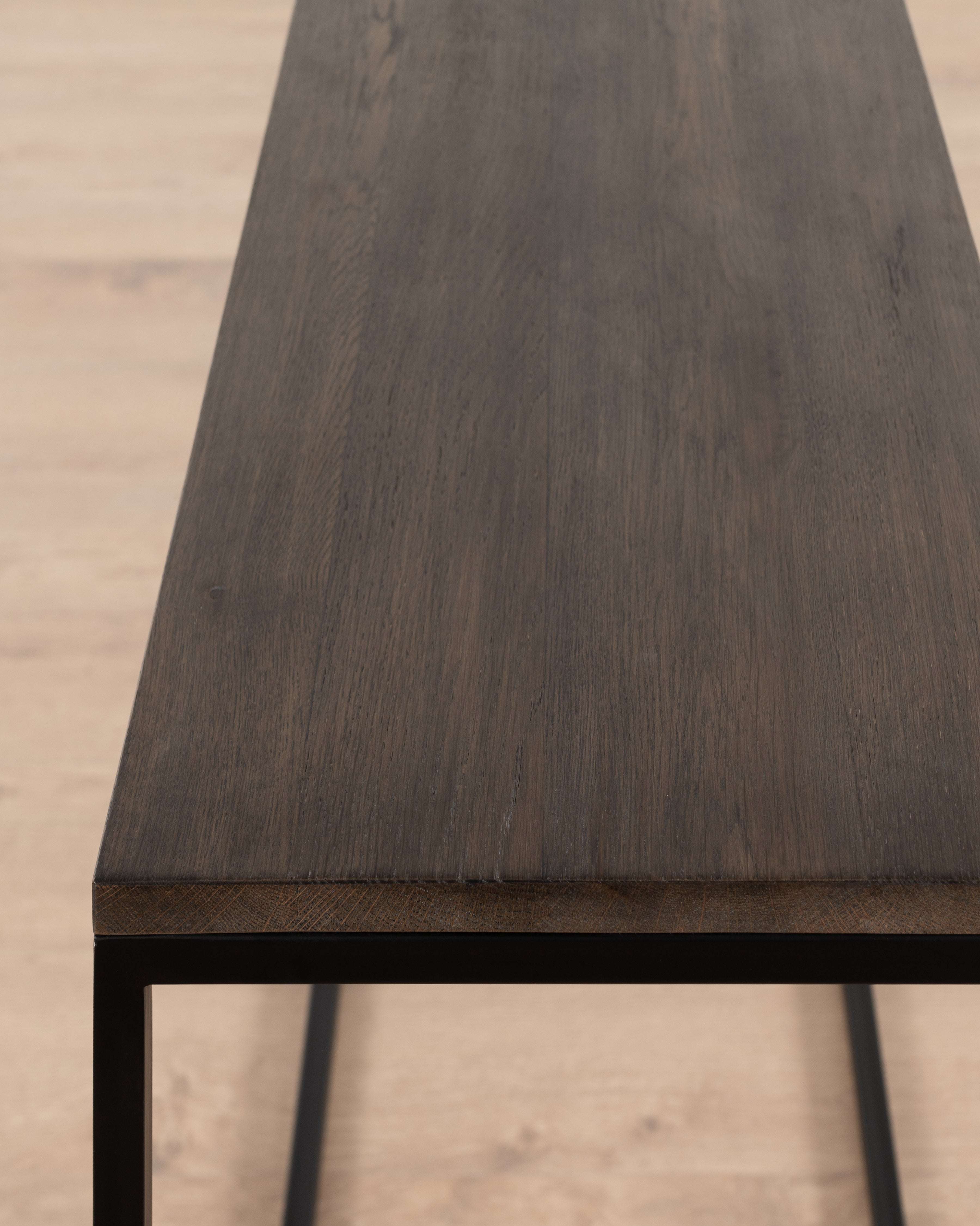 Manhattan Console table | Antique Weathered Oak & Black Matt