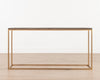 Manhattan Console Table | Antique Weathered Oak & Gold