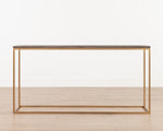Manhattan Console Table | Antique Weathered Oak & Gold