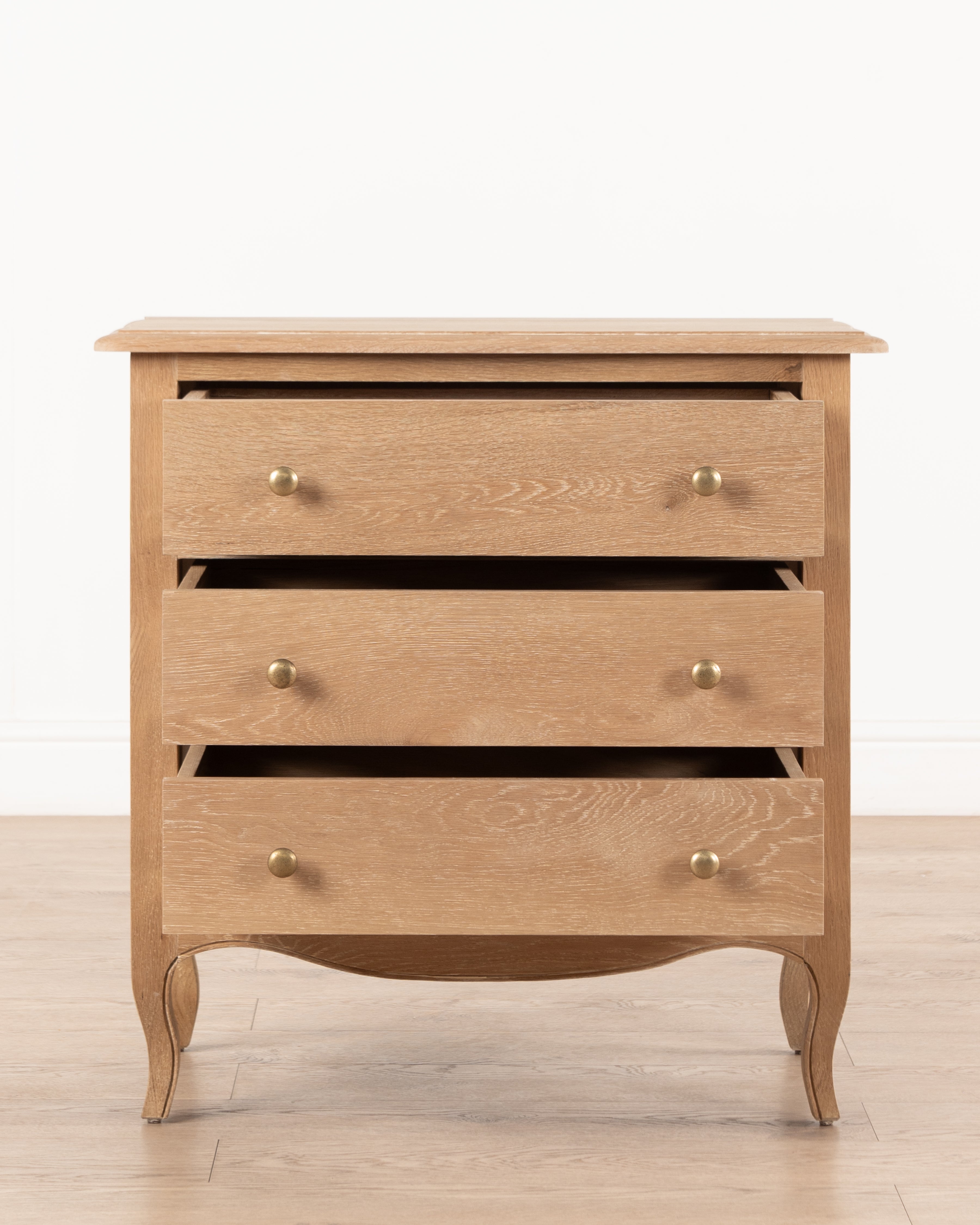 Normandy Cab Leg 3 Drawer Pedestal