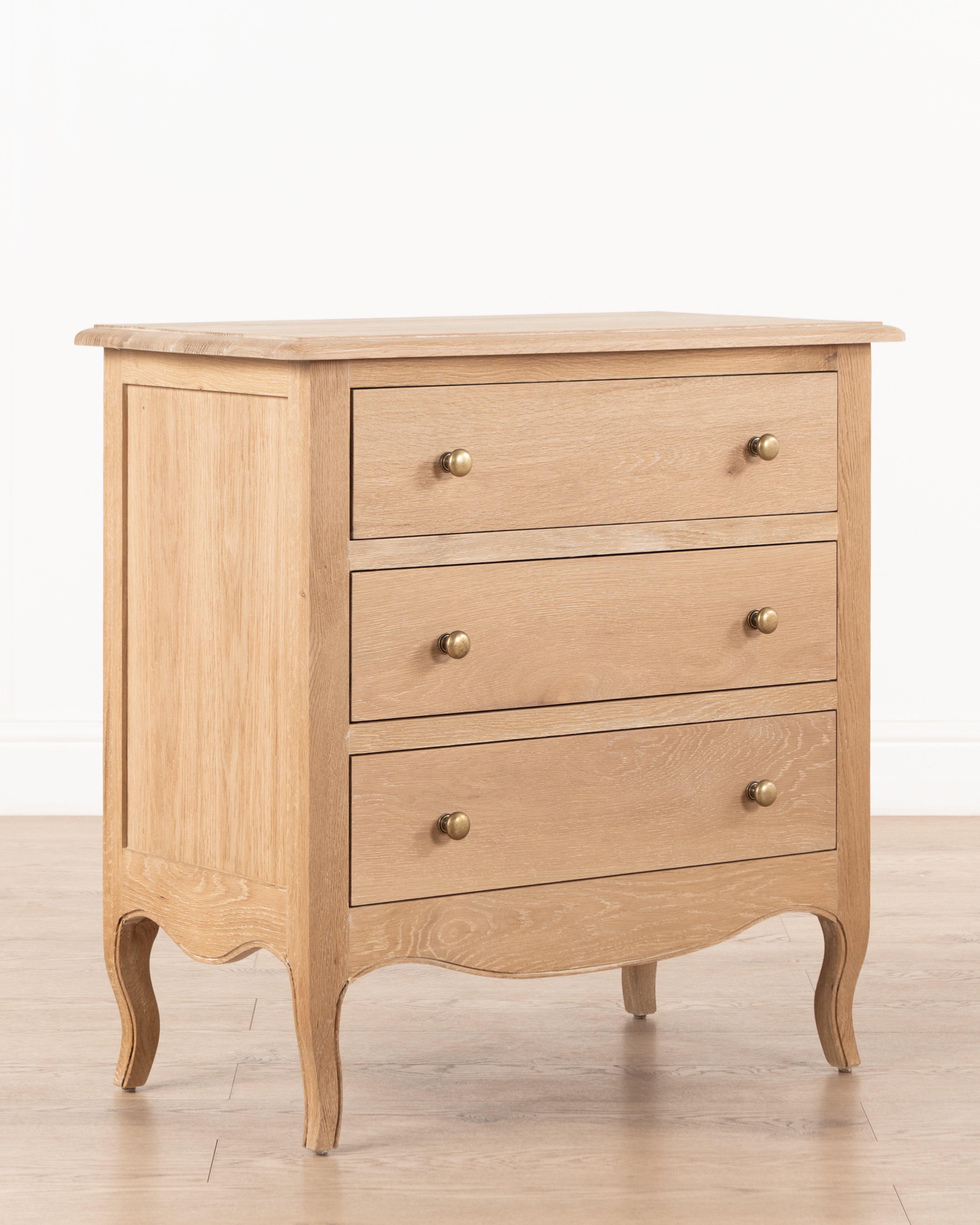 Normandy Cab Leg 3 Drawer Pedestal