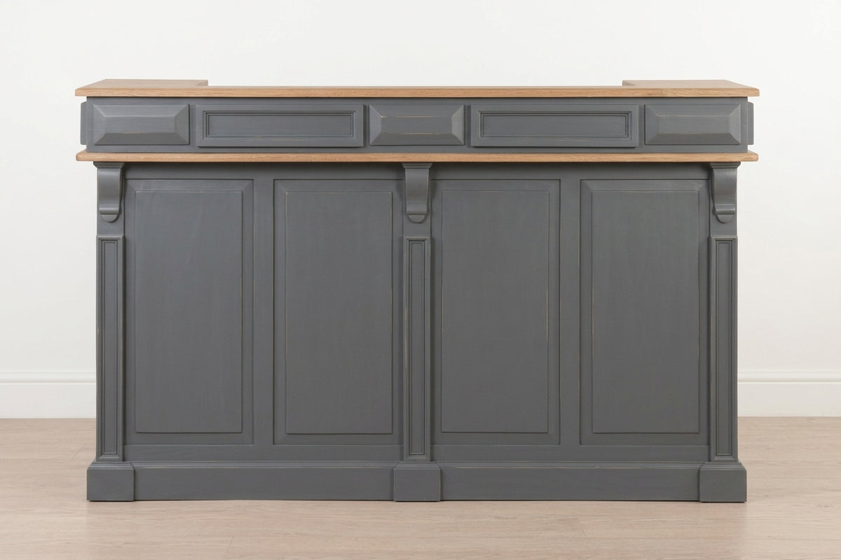 Boden Bar Table | Weathered Oak & Chimney Sweep Grey