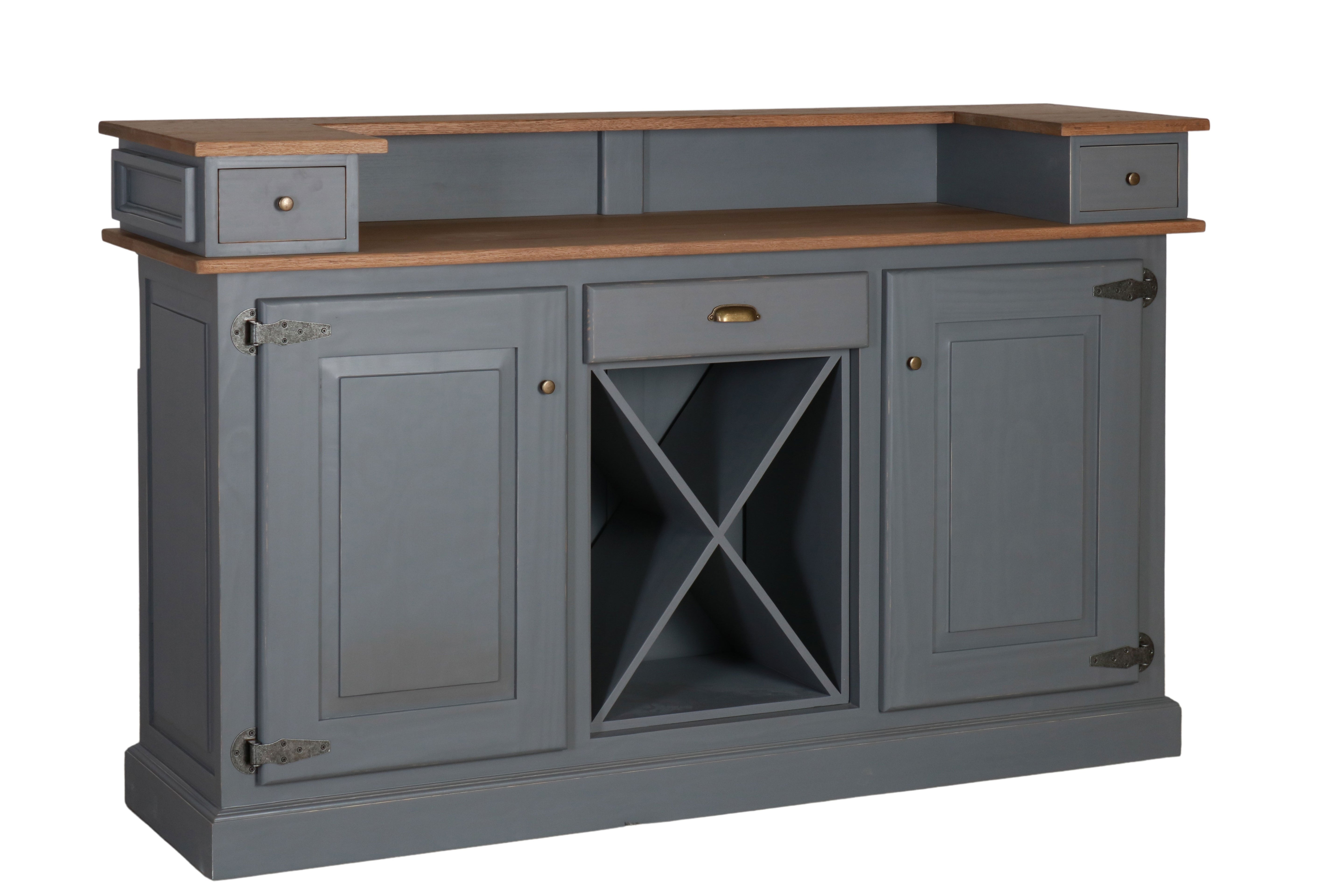 Boden Bar Table | Weathered Oak & Chimney Sweep Grey