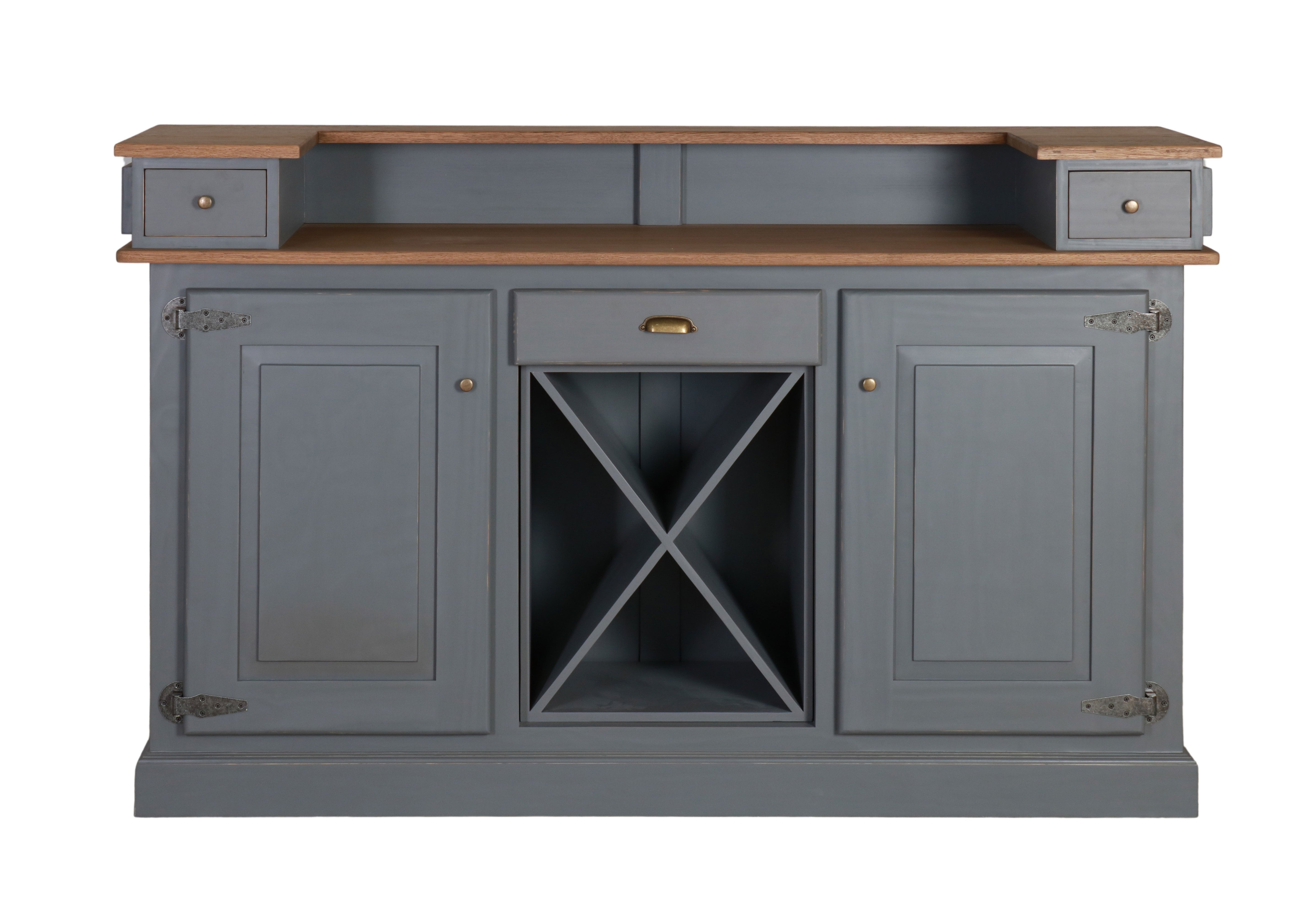 Boden Bar Table | Weathered Oak & Chimney Sweep Grey