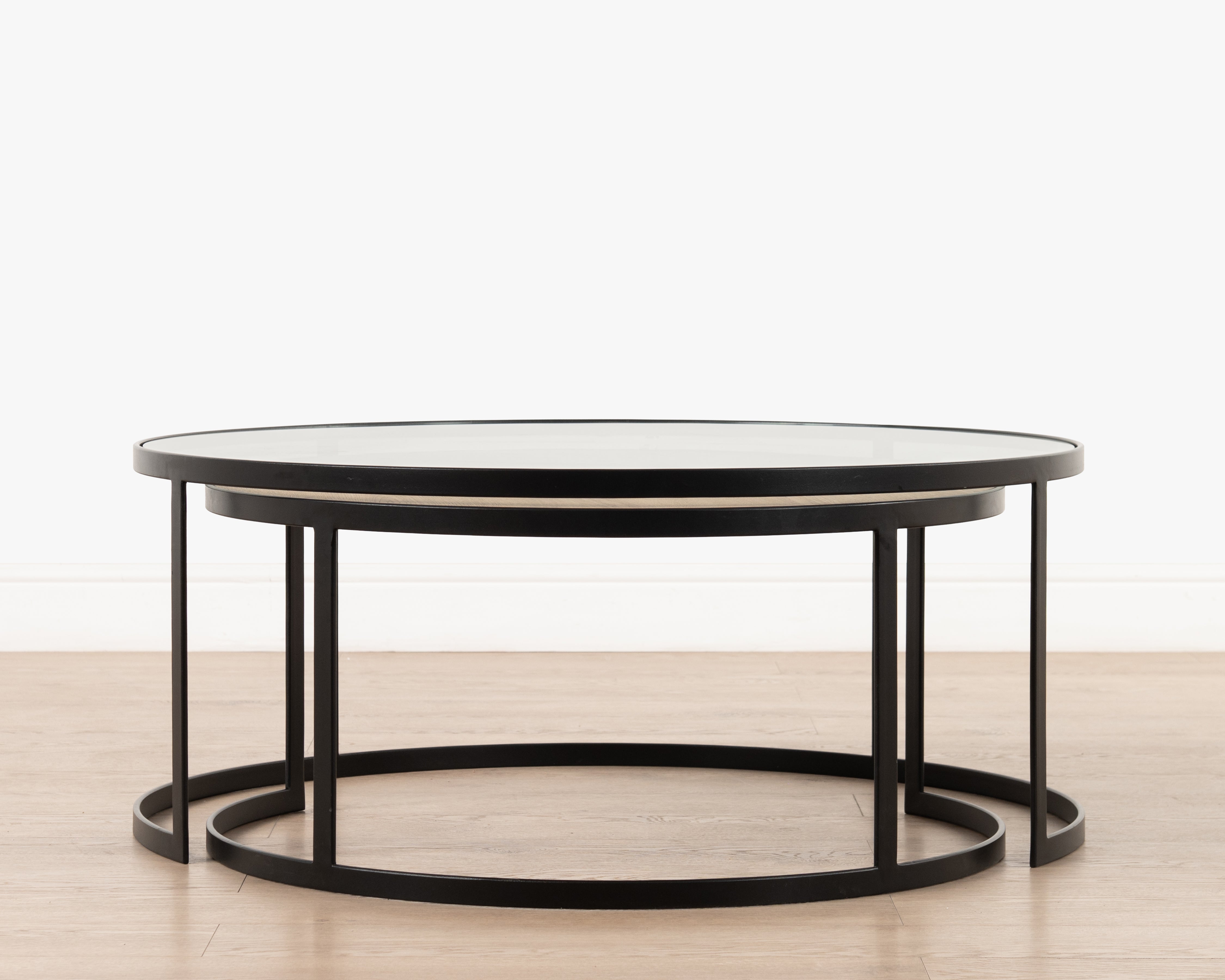 Manhattan Nested Coffee table with glass top