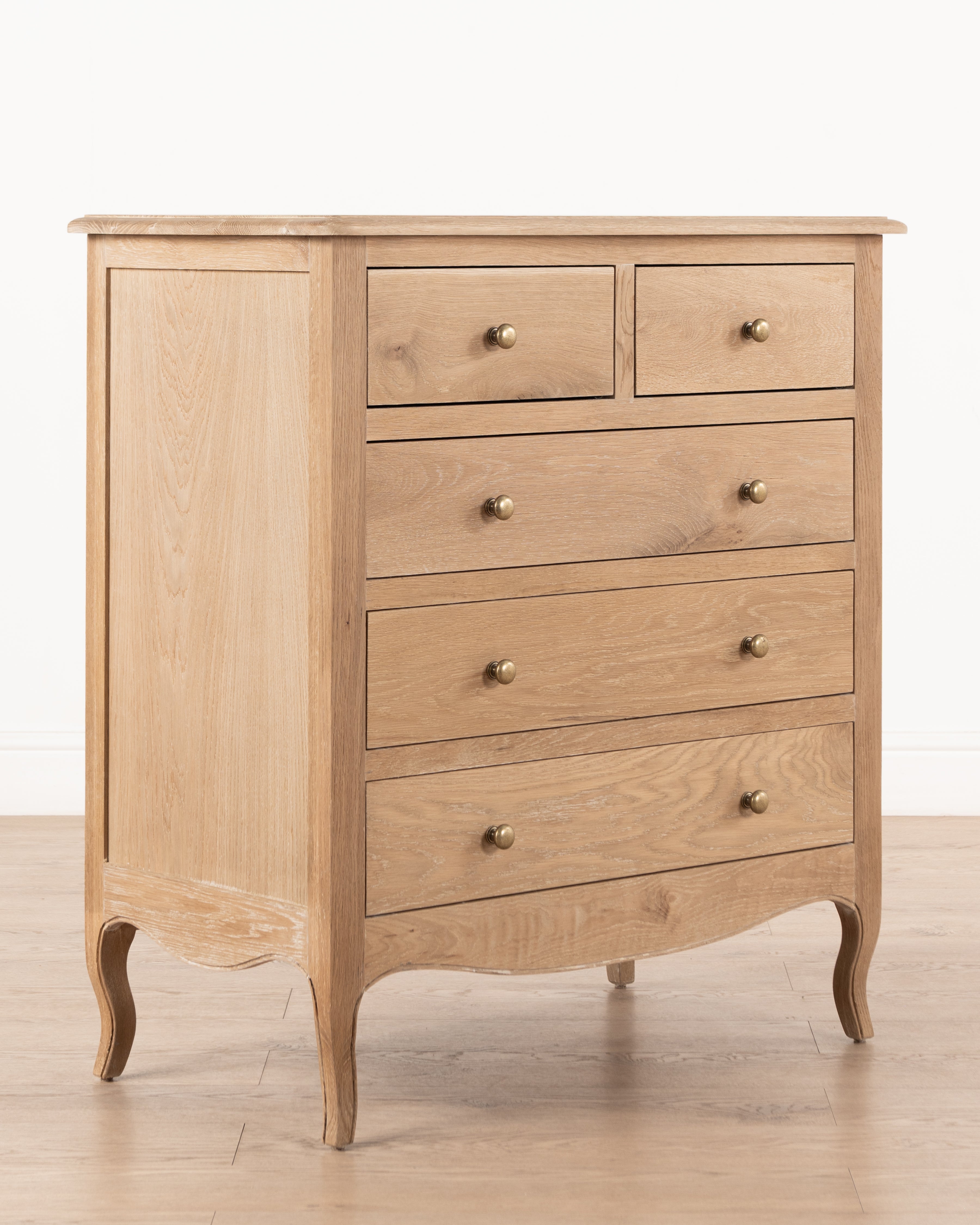 Normandy Cab Leg 5 Drawer Chest
