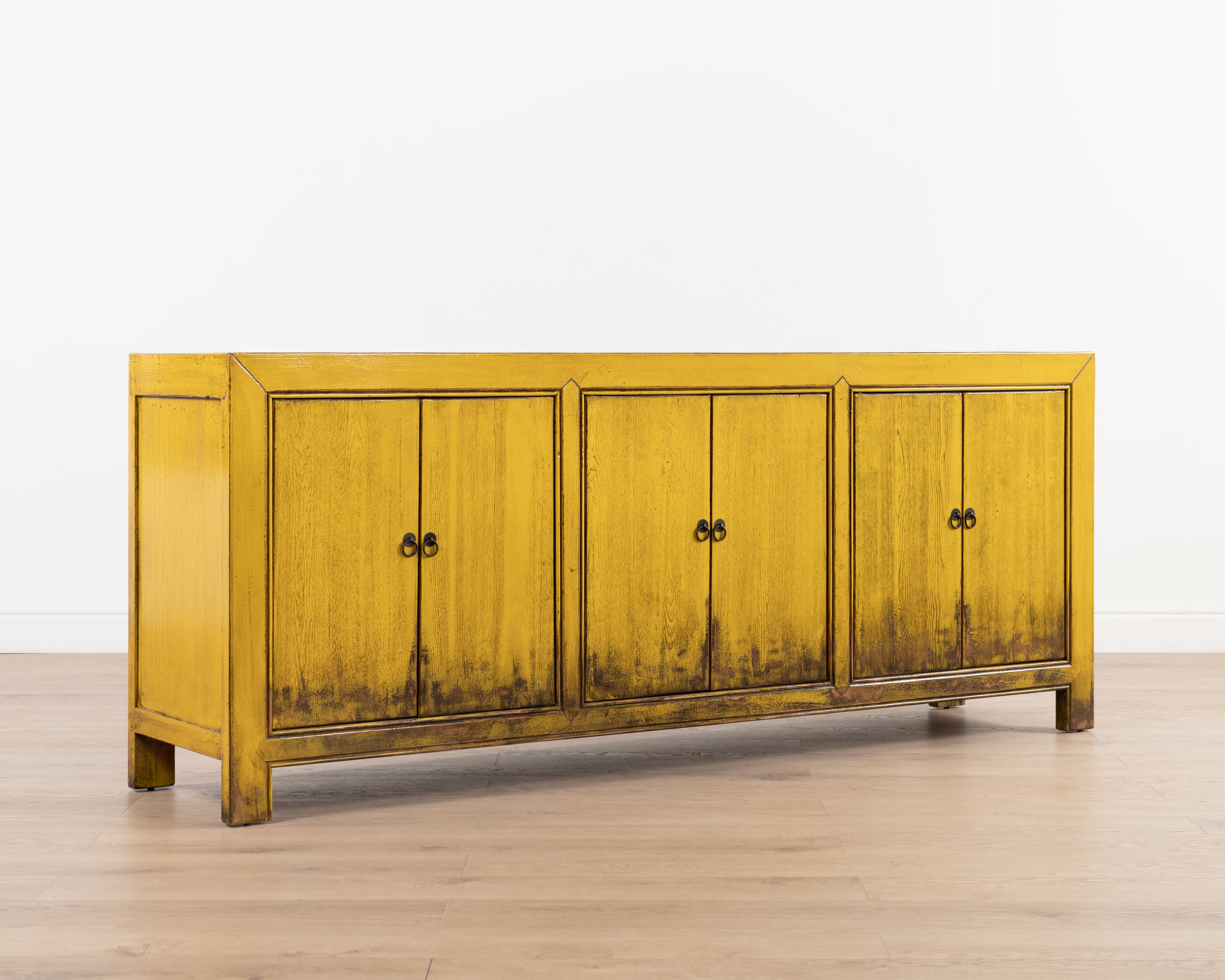 Indochine Fushun Sideboard | Distressed Sunshine Yellow