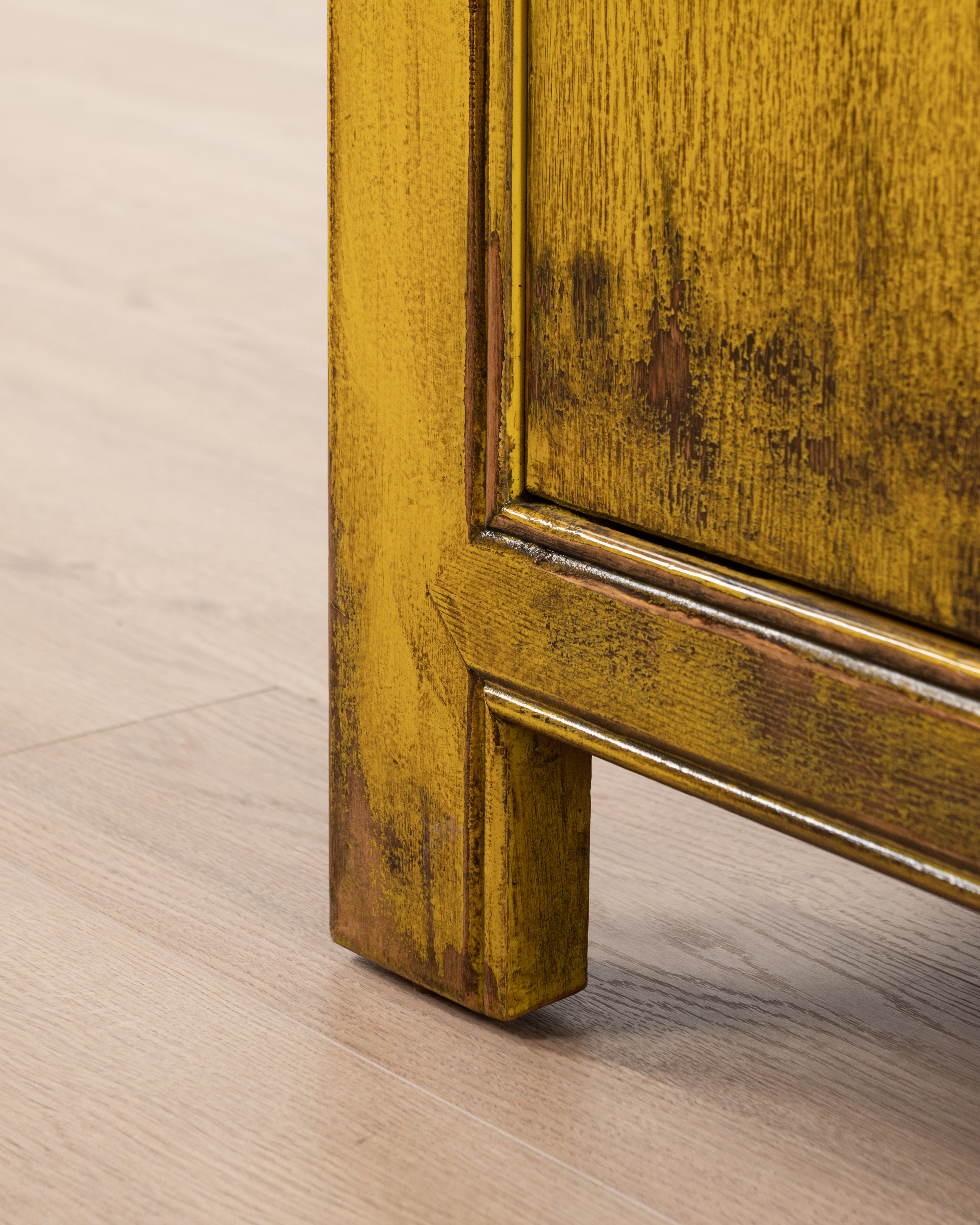 Indochine Fushun Sideboard | Distressed Sunshine Yellow