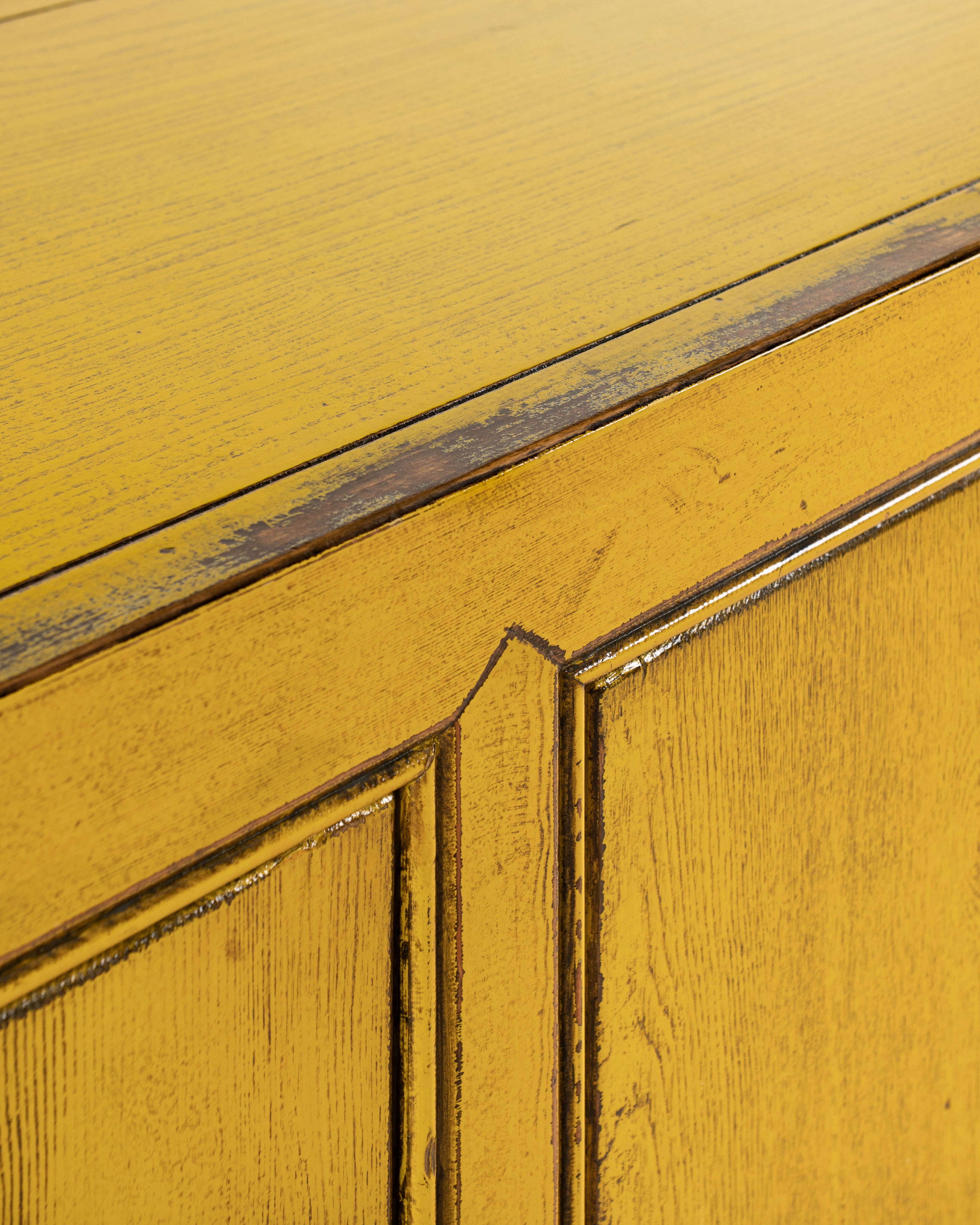 Indochine Fushun Sideboard | Distressed Sunshine Yellow