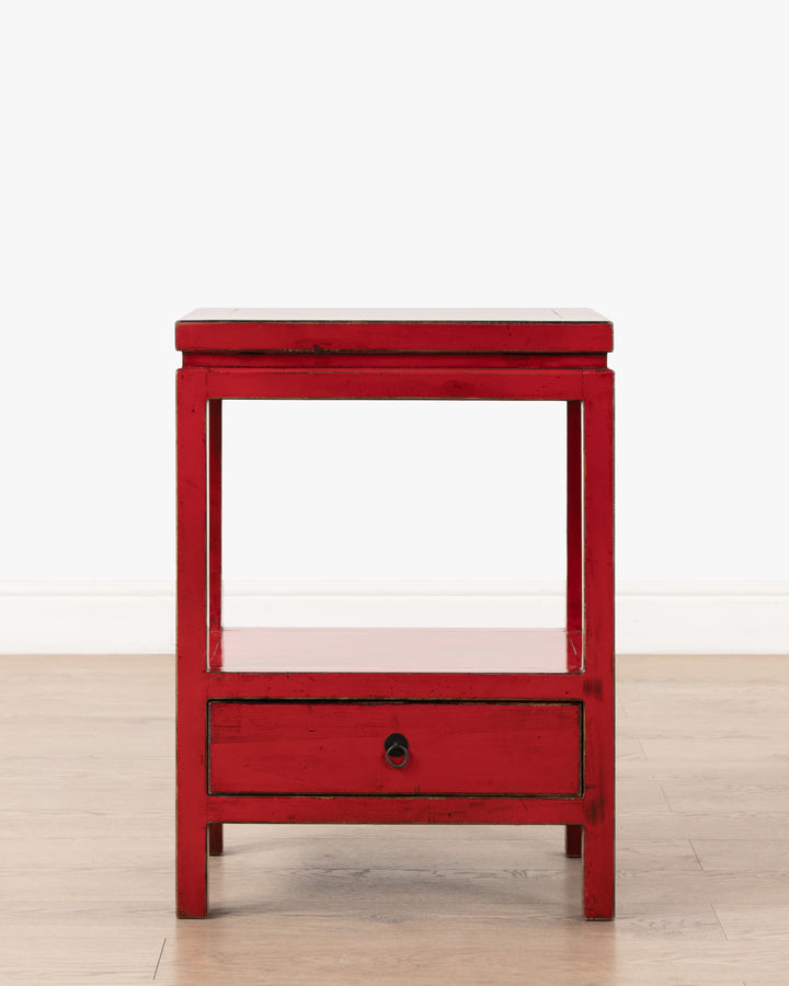 Indochine Jiro Bedside Table | Red